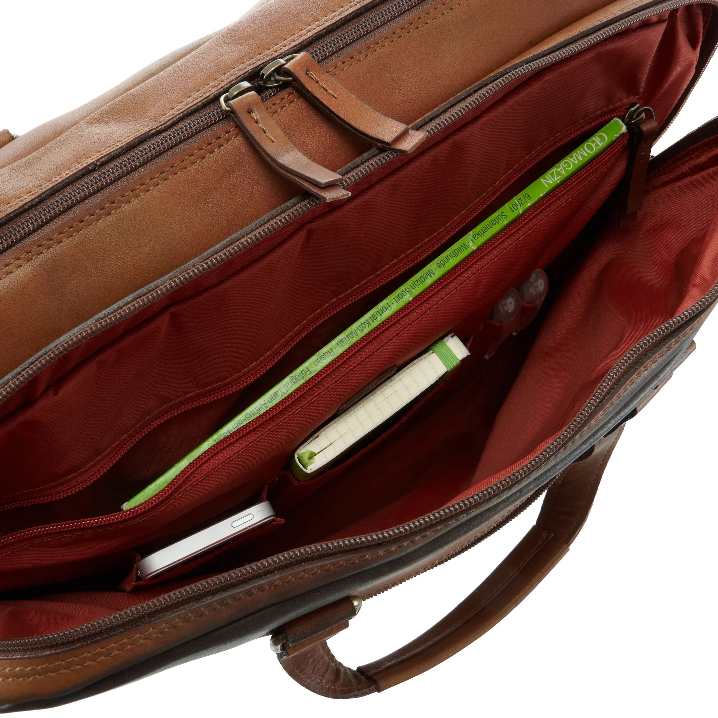 Jost Randers RV-Aktenmappe 40 cm - cognac