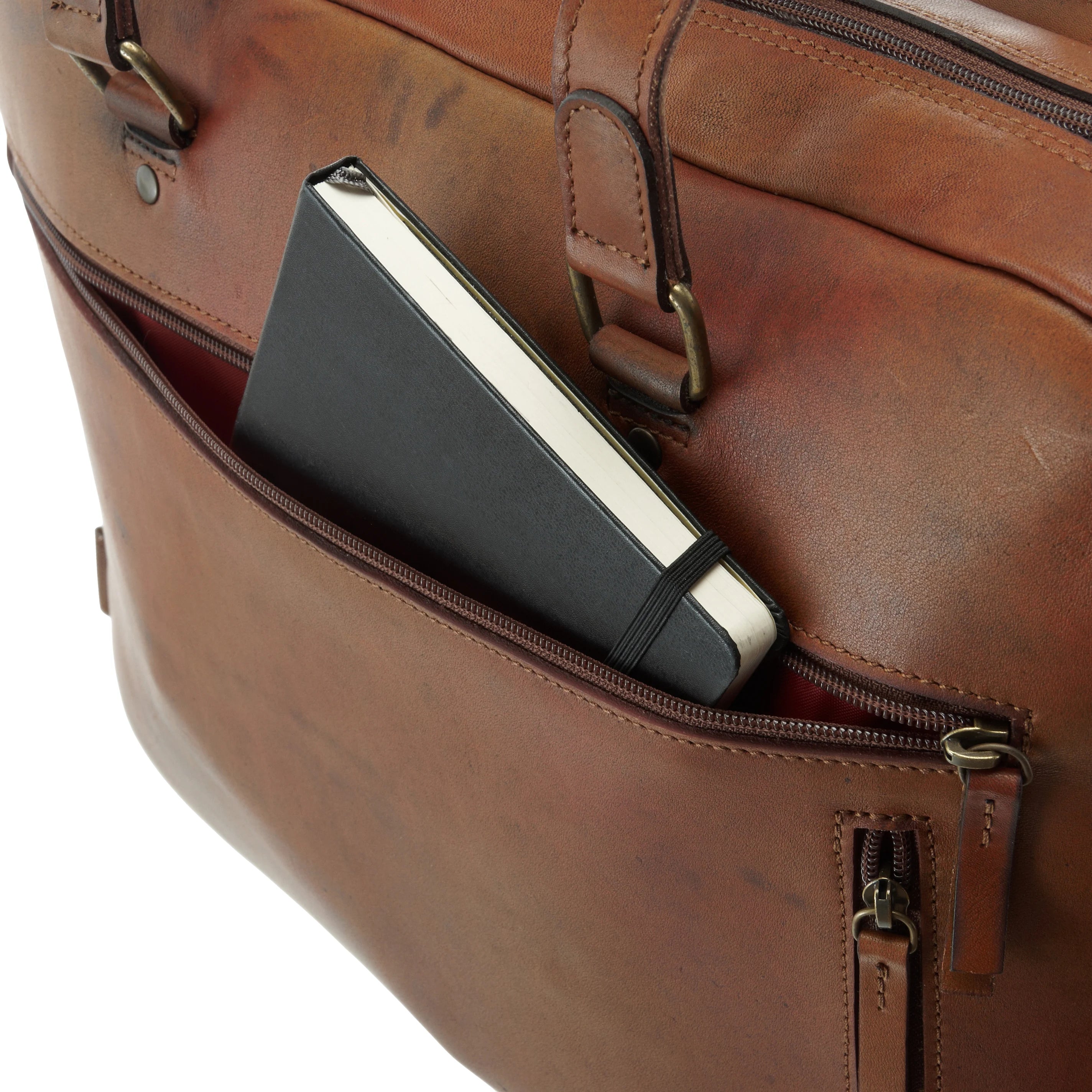 Jost Randers RV-Aktenmappe 40 cm - cognac