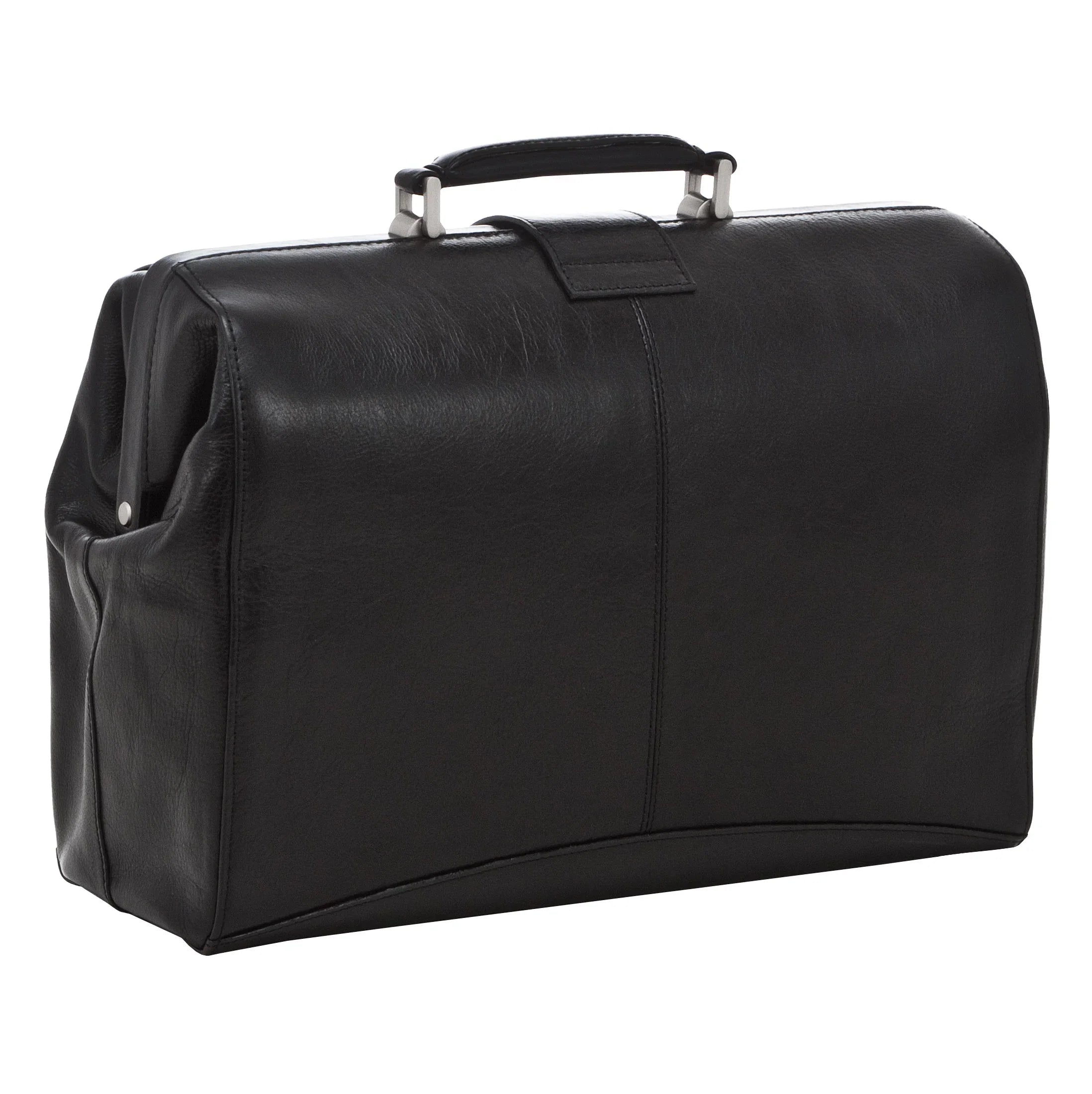 Dermata Business Bügelmappe aus Leder 40 cm - cognac