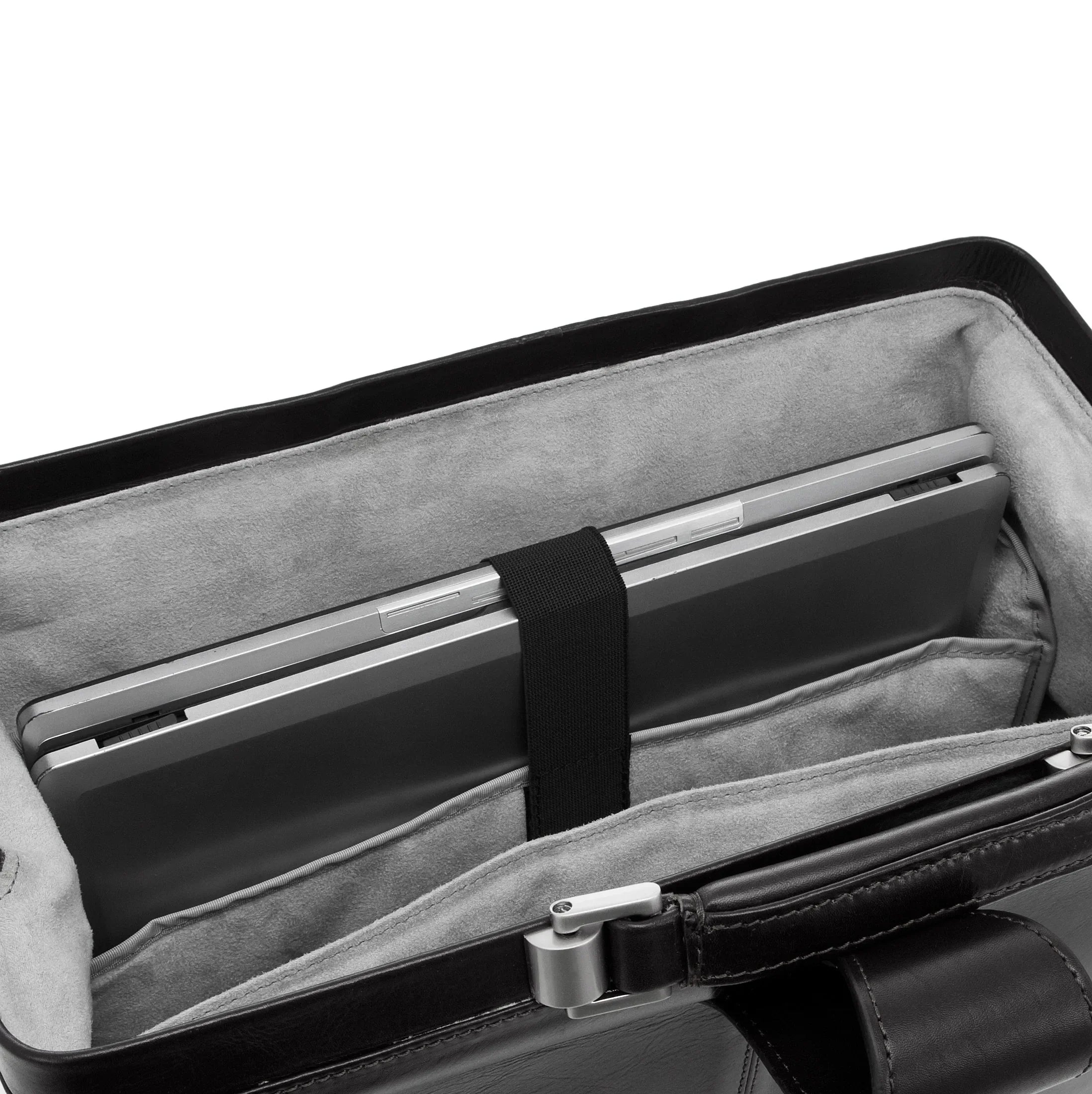 Dermata Business Bügelmappe aus Leder 40 cm - cognac
