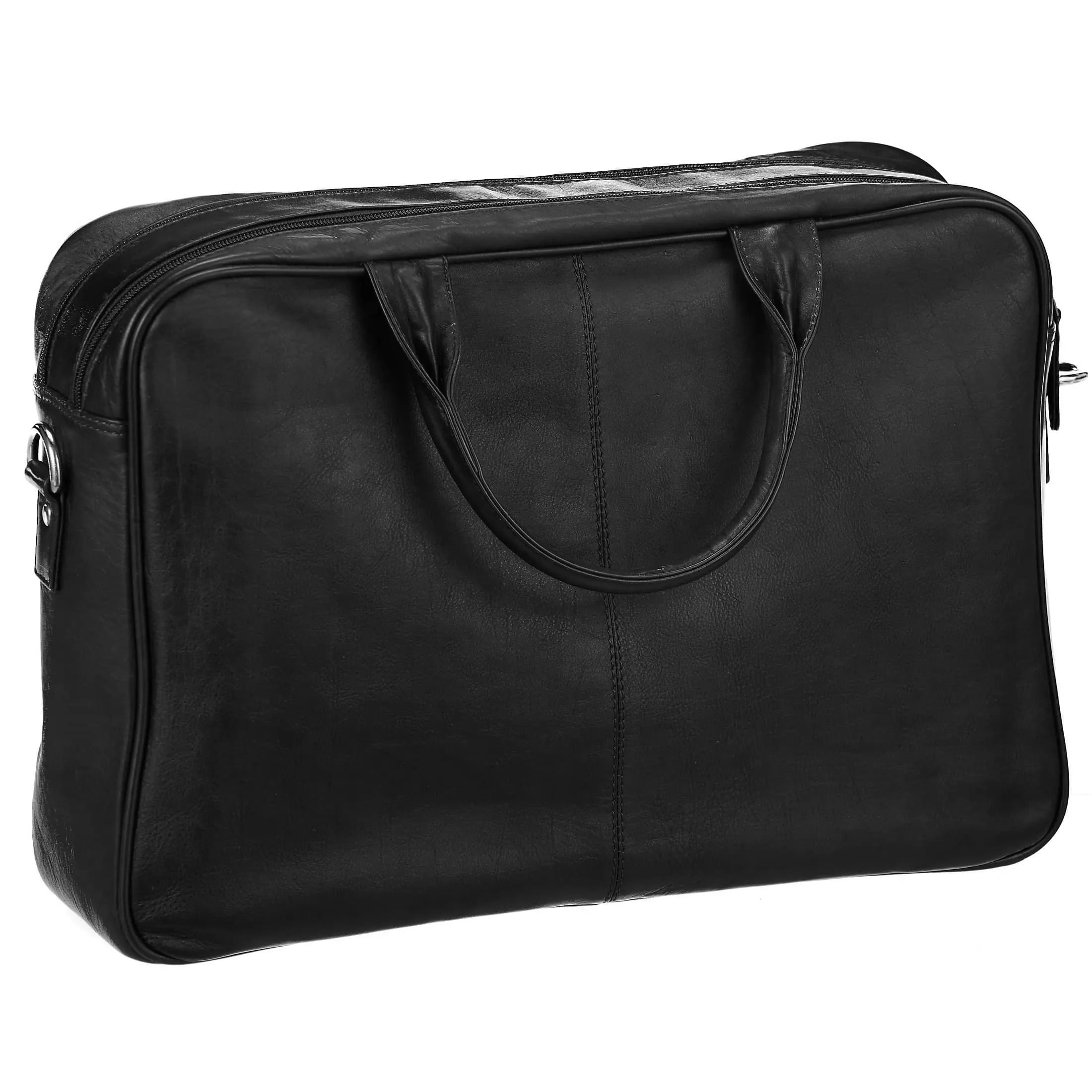 Dermata Business Briefcase with Laptop Compartment 41 cm - Black