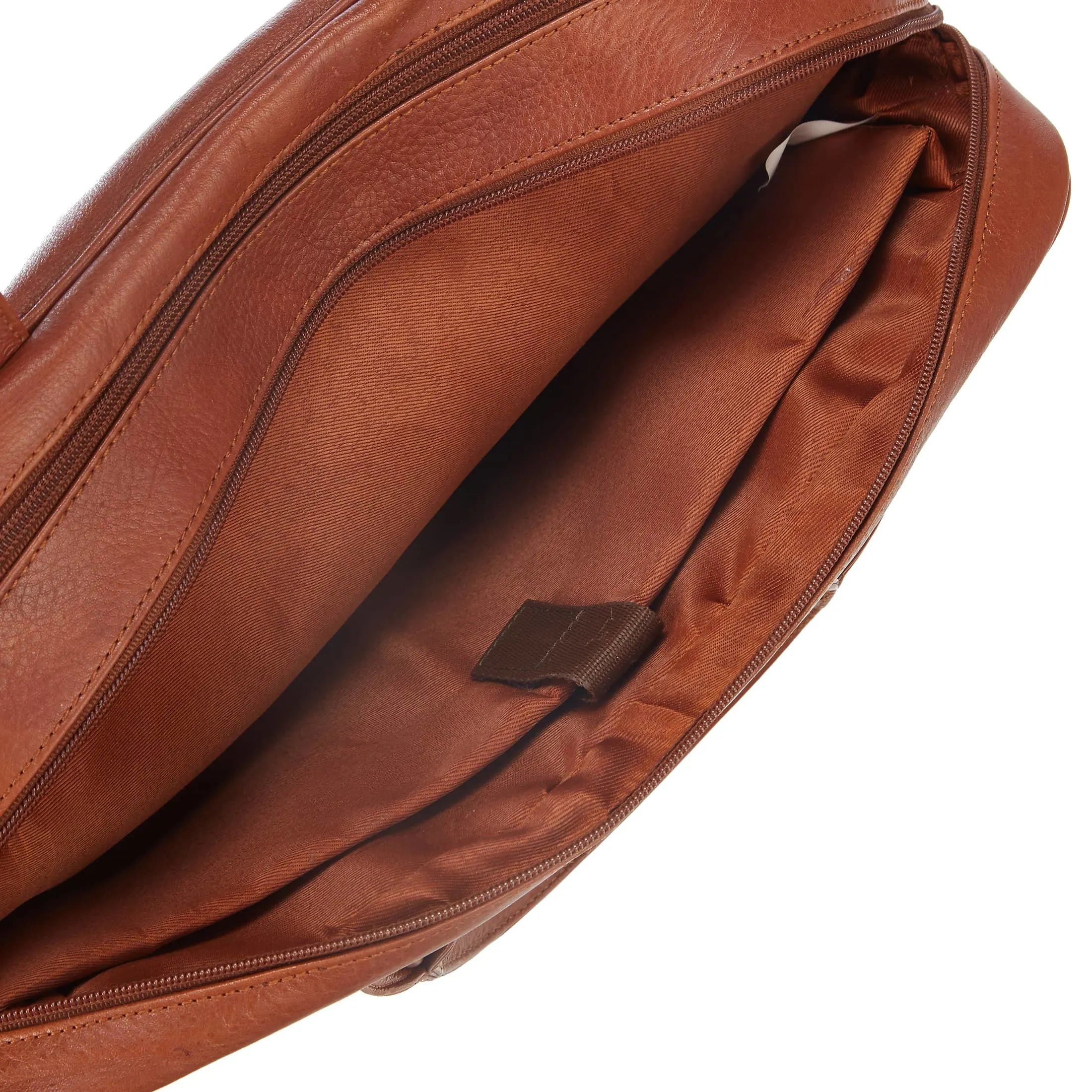 Dermata Business Aktenmappe mit Laptopfach 41 cm - Cognac