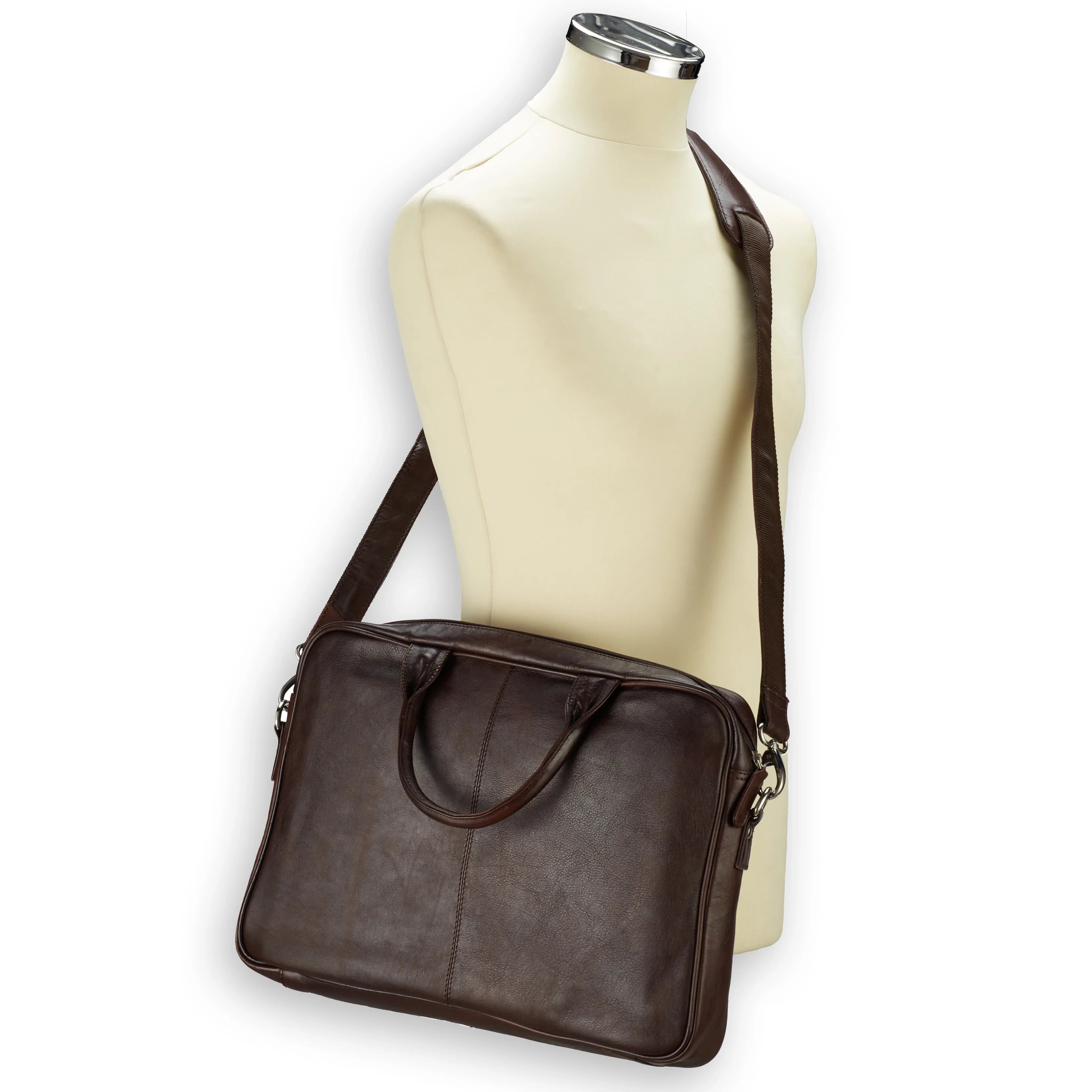 Dermata Business laptop briefcase 41 cm - Black