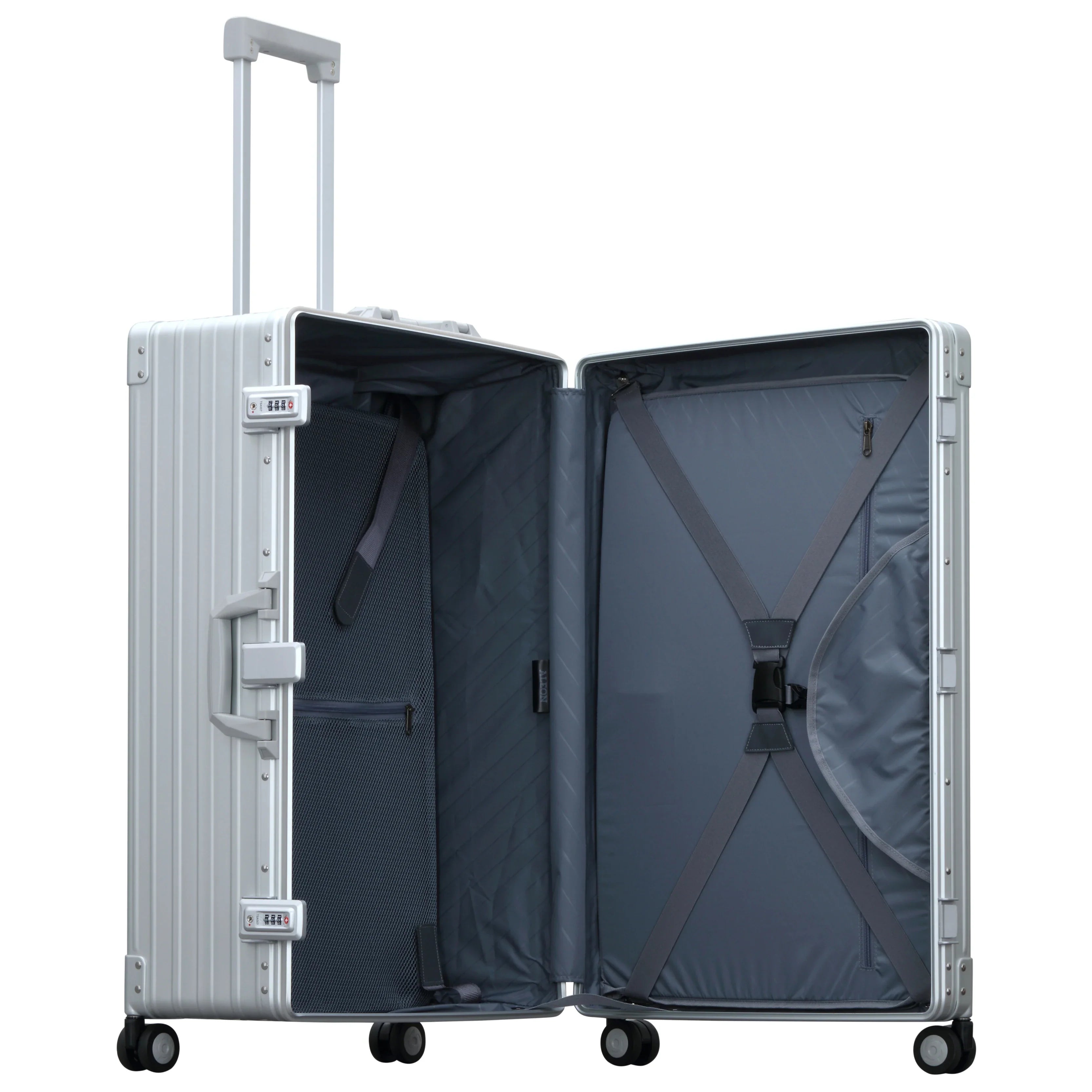 Aleon Macro Traveler 4-wheel trolley 30 inches with garment bag 76 cm - Platinum