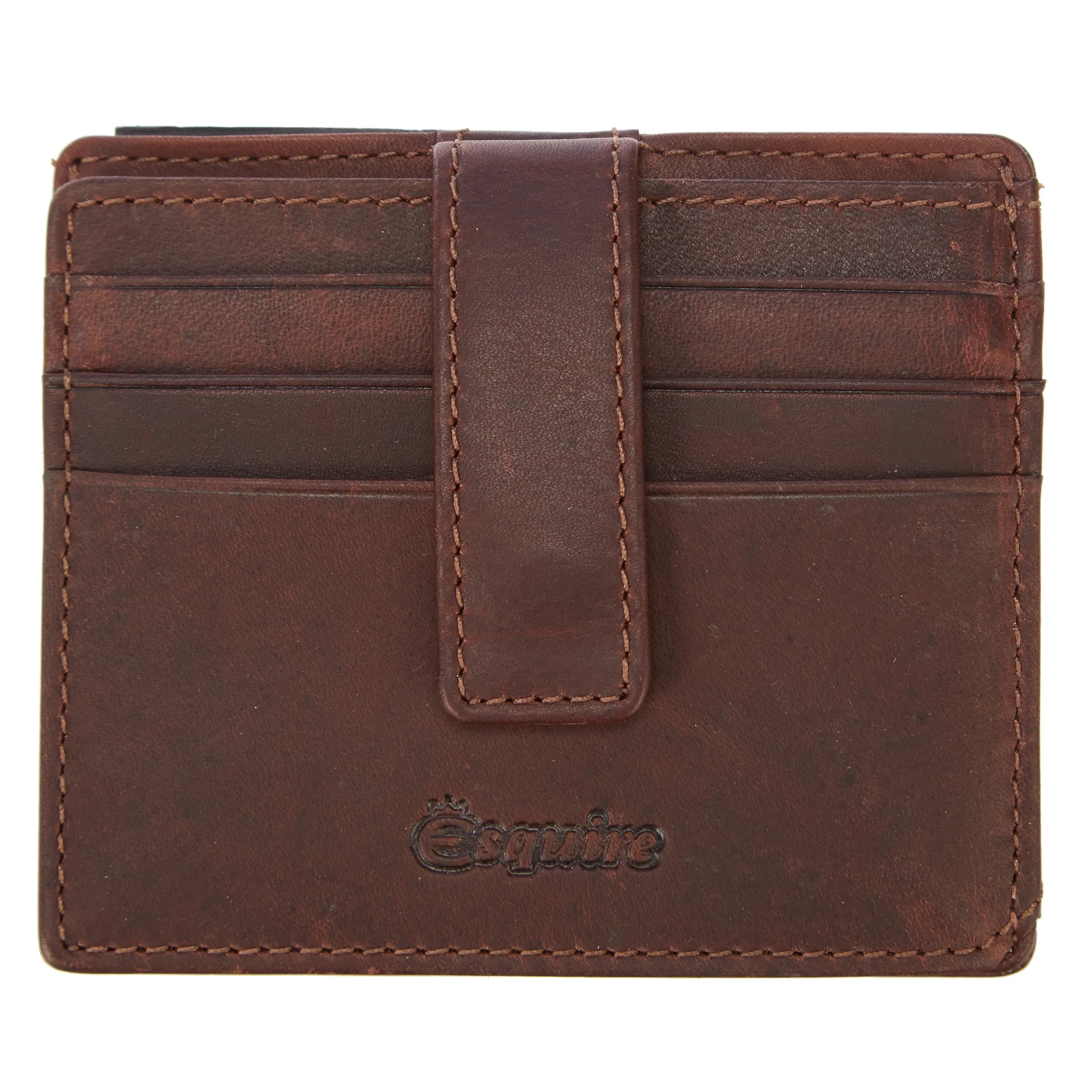 Esquire Oslo Dallas Kreditkarten-Etui RFID 10 cm - braun