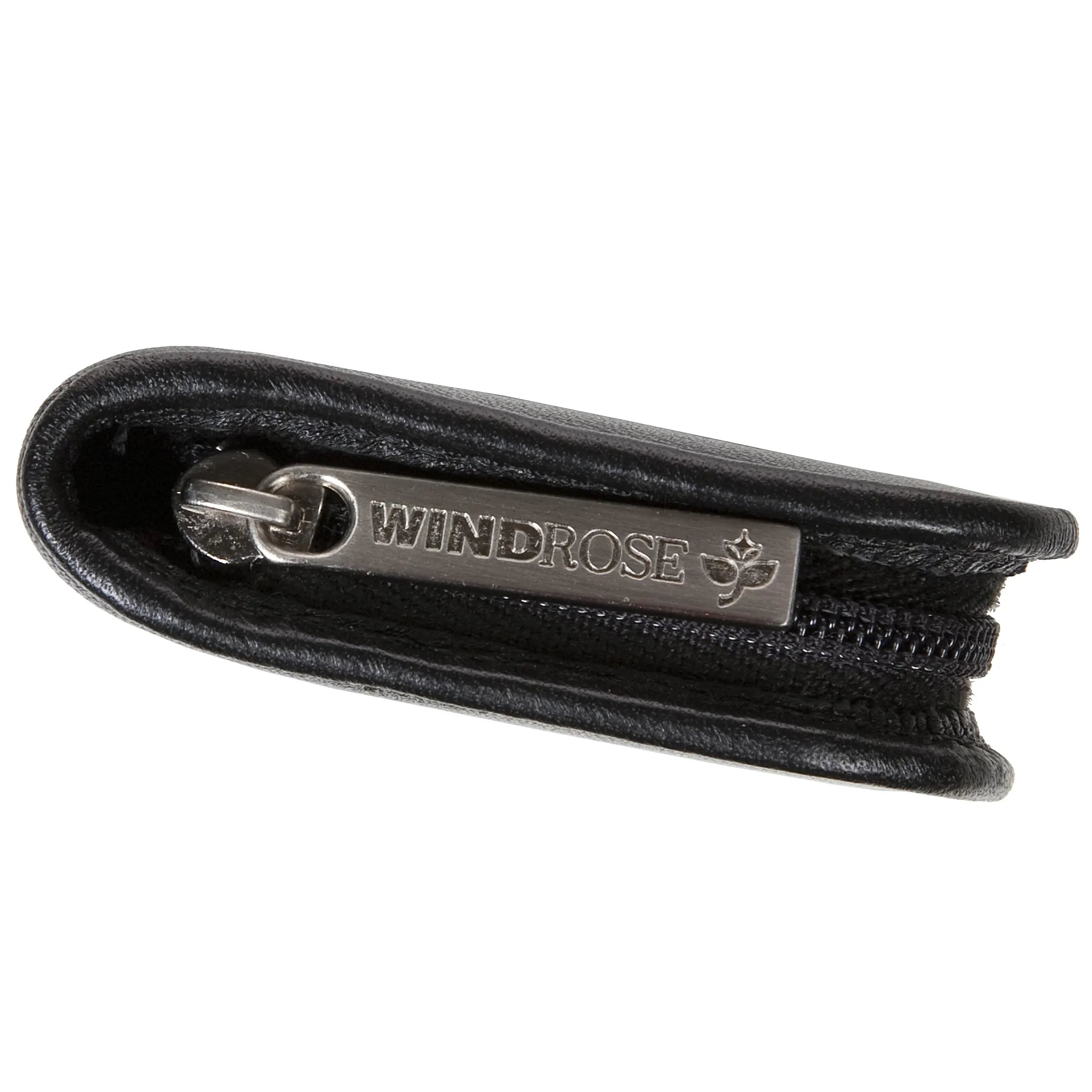 Windrose Nappa Manicure leather zipper case 14 cm - black