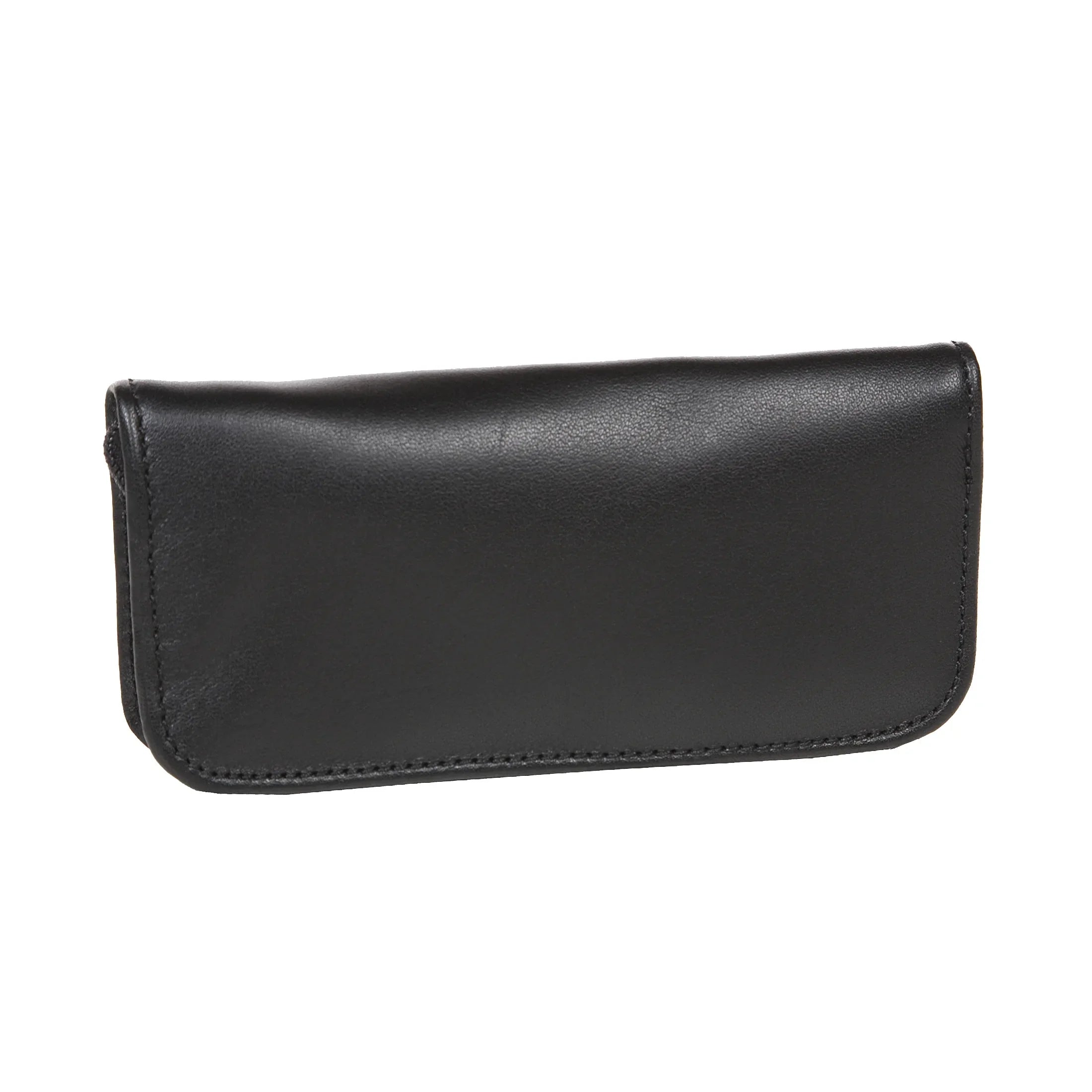 Windrose Nappa Manicure Zippered Leather Case - Black