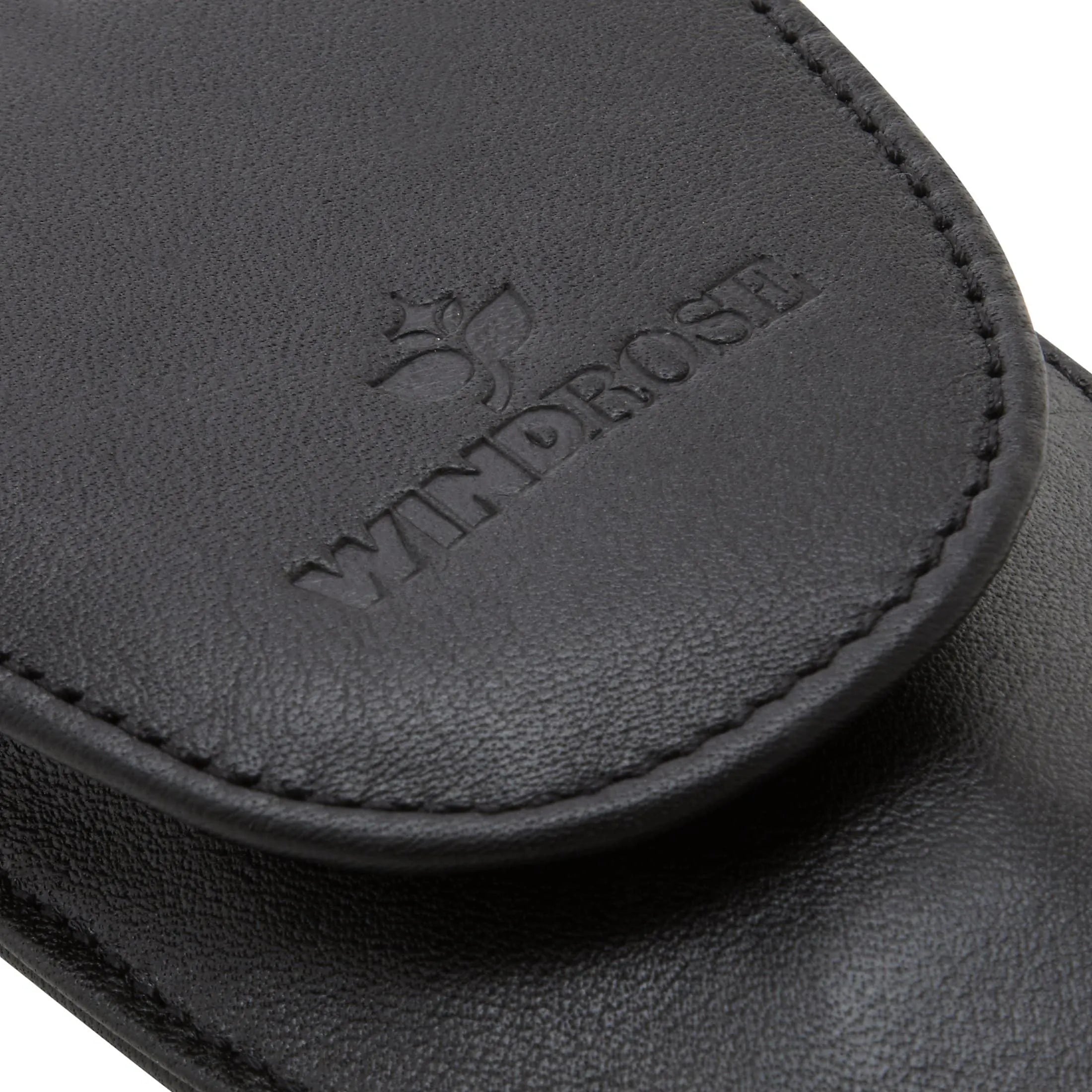 Windrose Nappa Taschenmanicure 10 cm - schwarz
