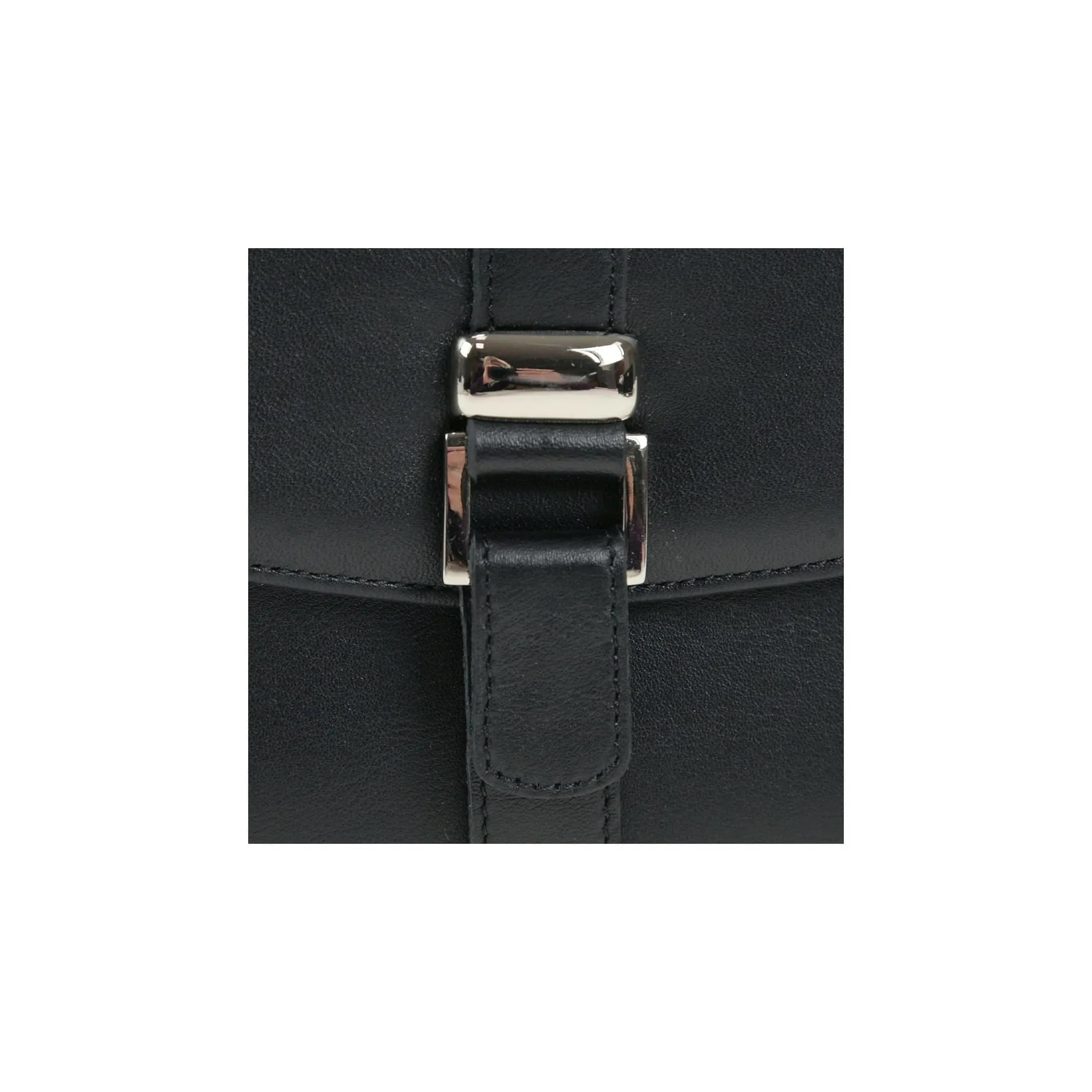 Windrose Nappa Schmucktasche XL aus Leder - schwarz