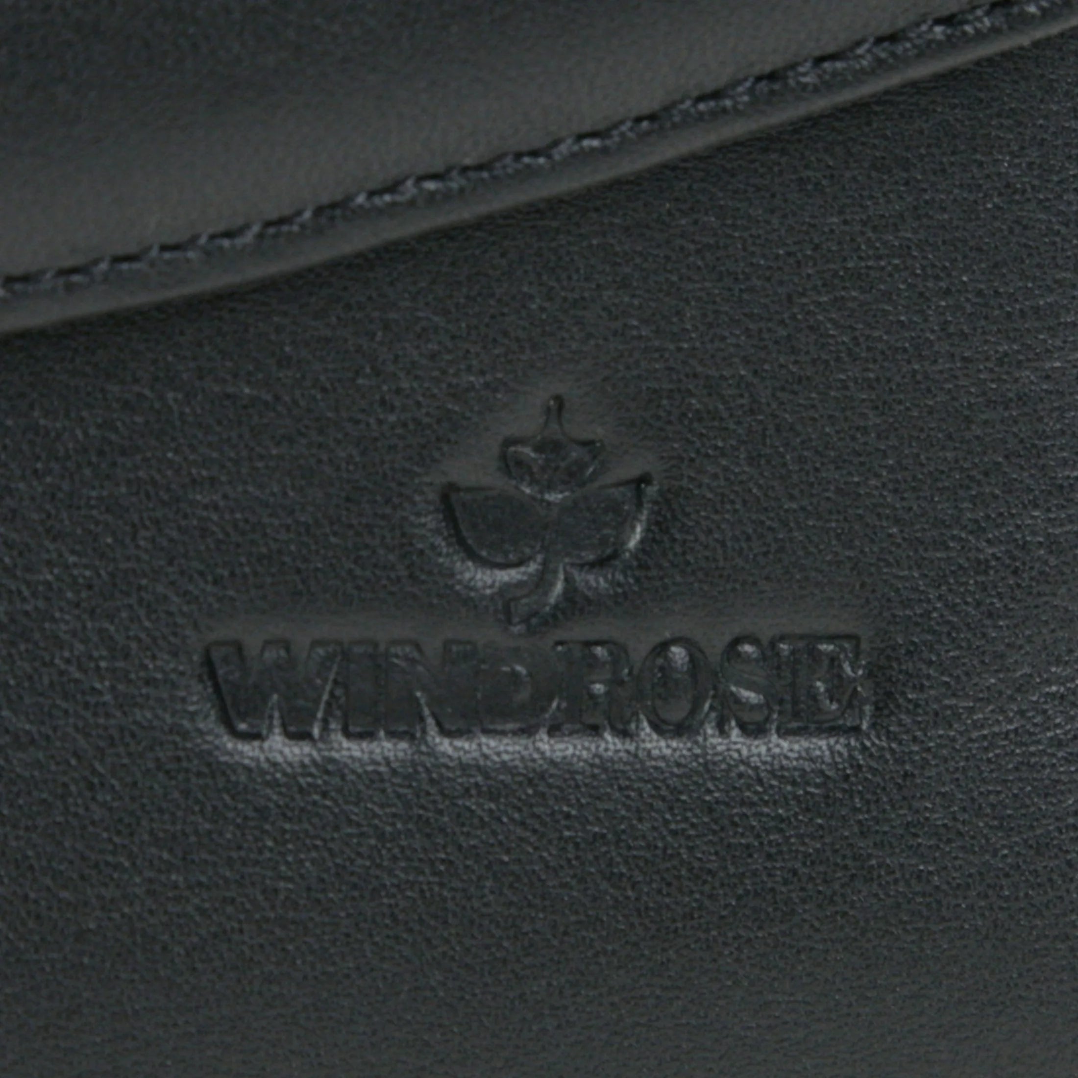 Windrose Nappa Schmucktasche XL aus Leder - schwarz