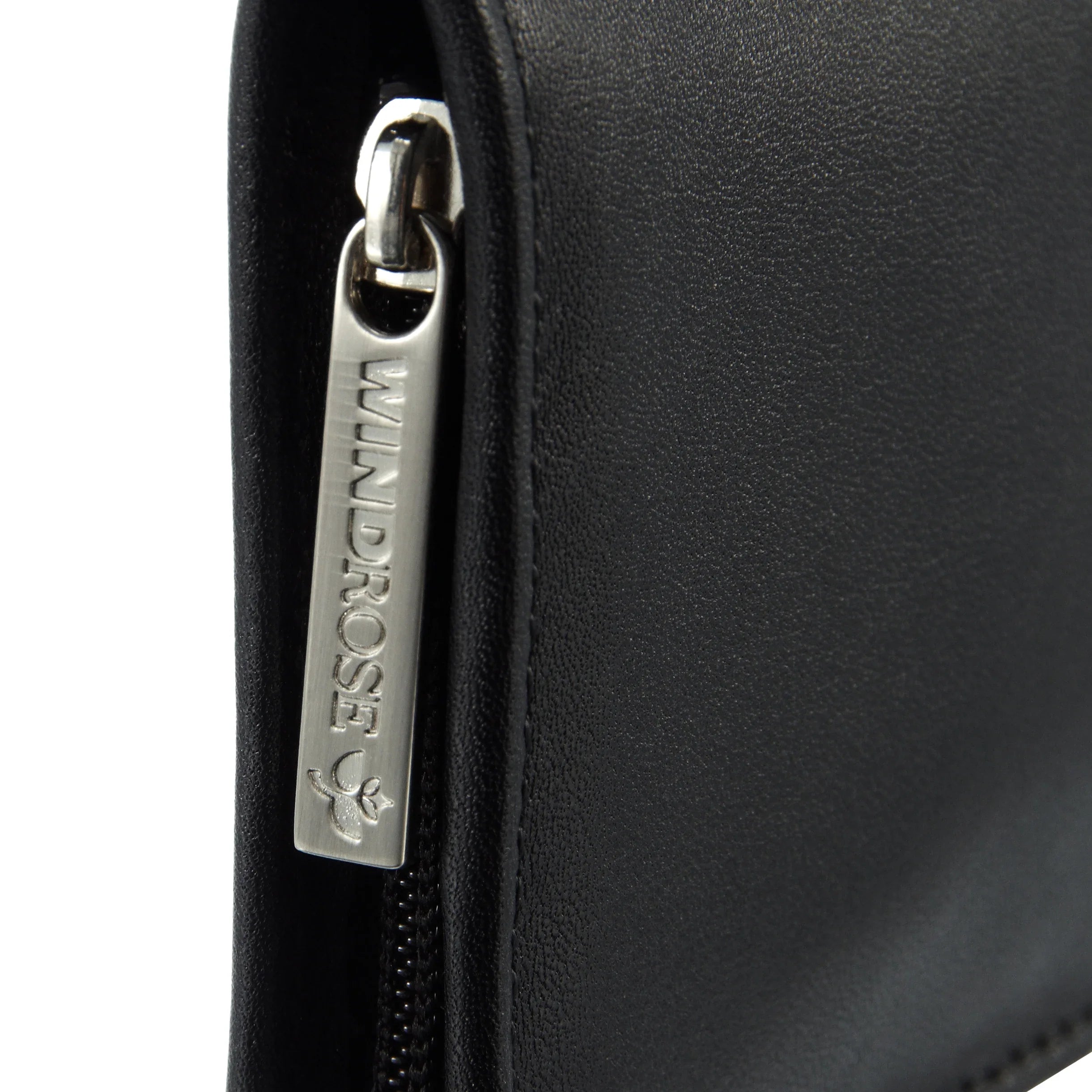 Windrose Nappa Manicure Zipper Case 15 cm - black