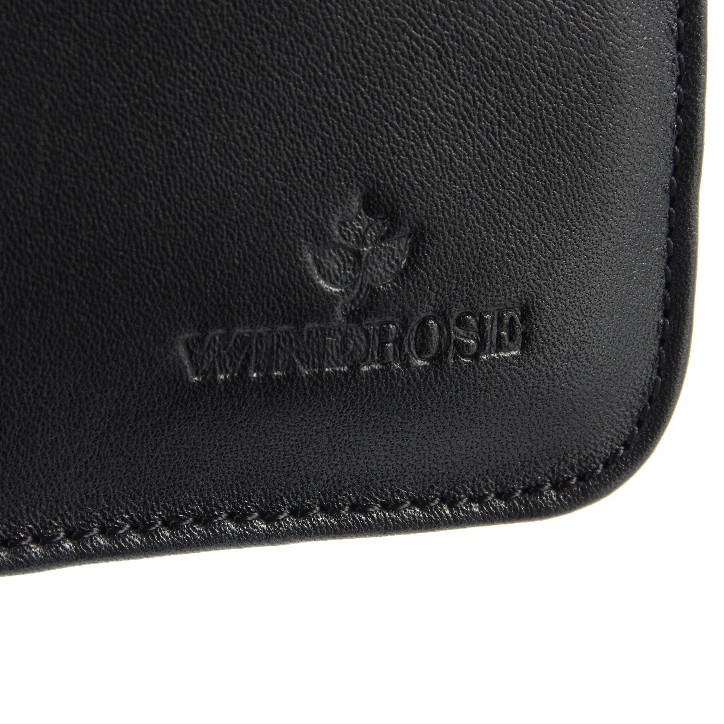 Windrose Nappa Manicure Zipper Case 15 cm - black