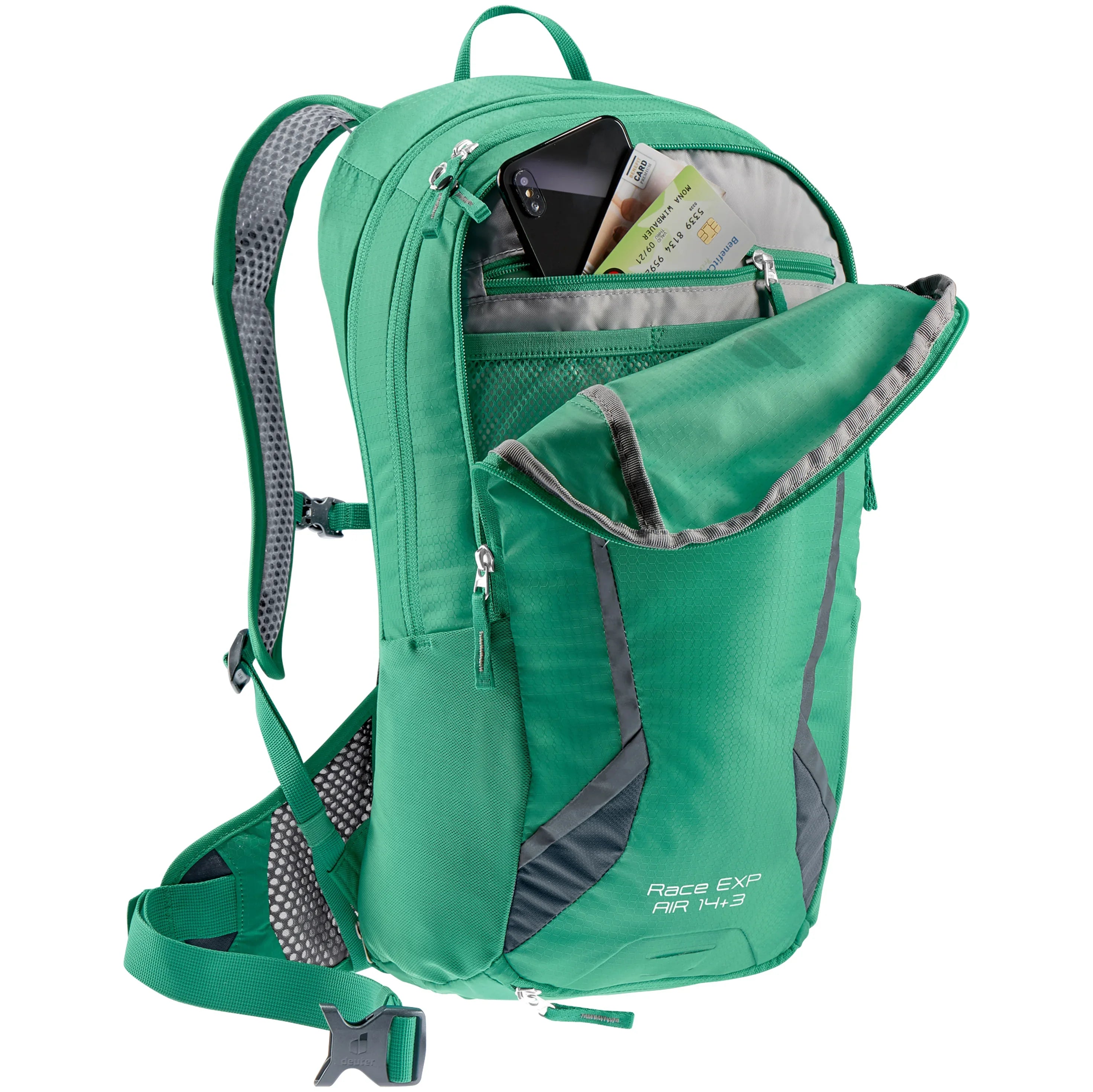 Deuter Bike Race EXP Air Fahrradrucksack 46 cm - Fern-Graphite