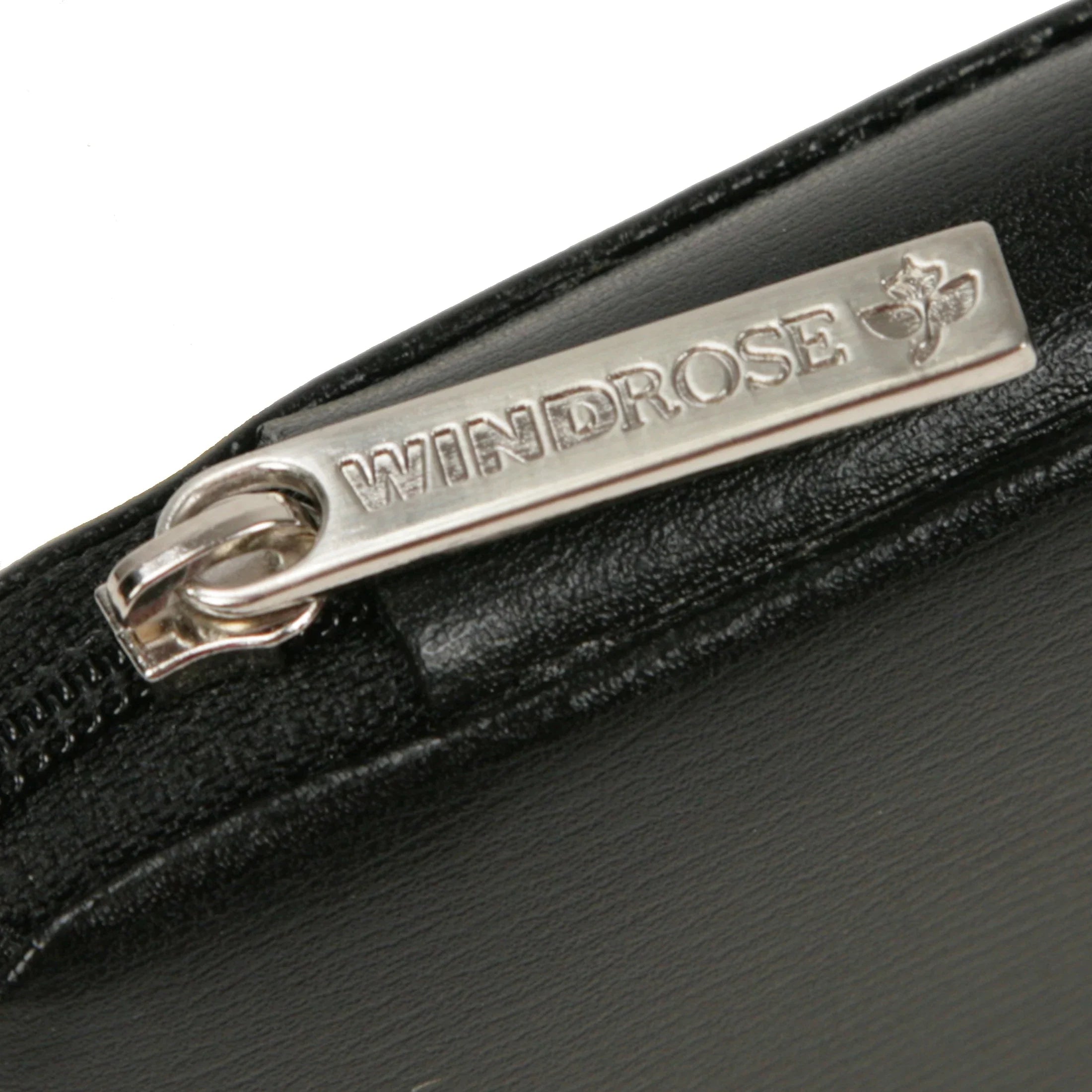 Windrose Ambiance Manicure Leather Zipper Case - Black