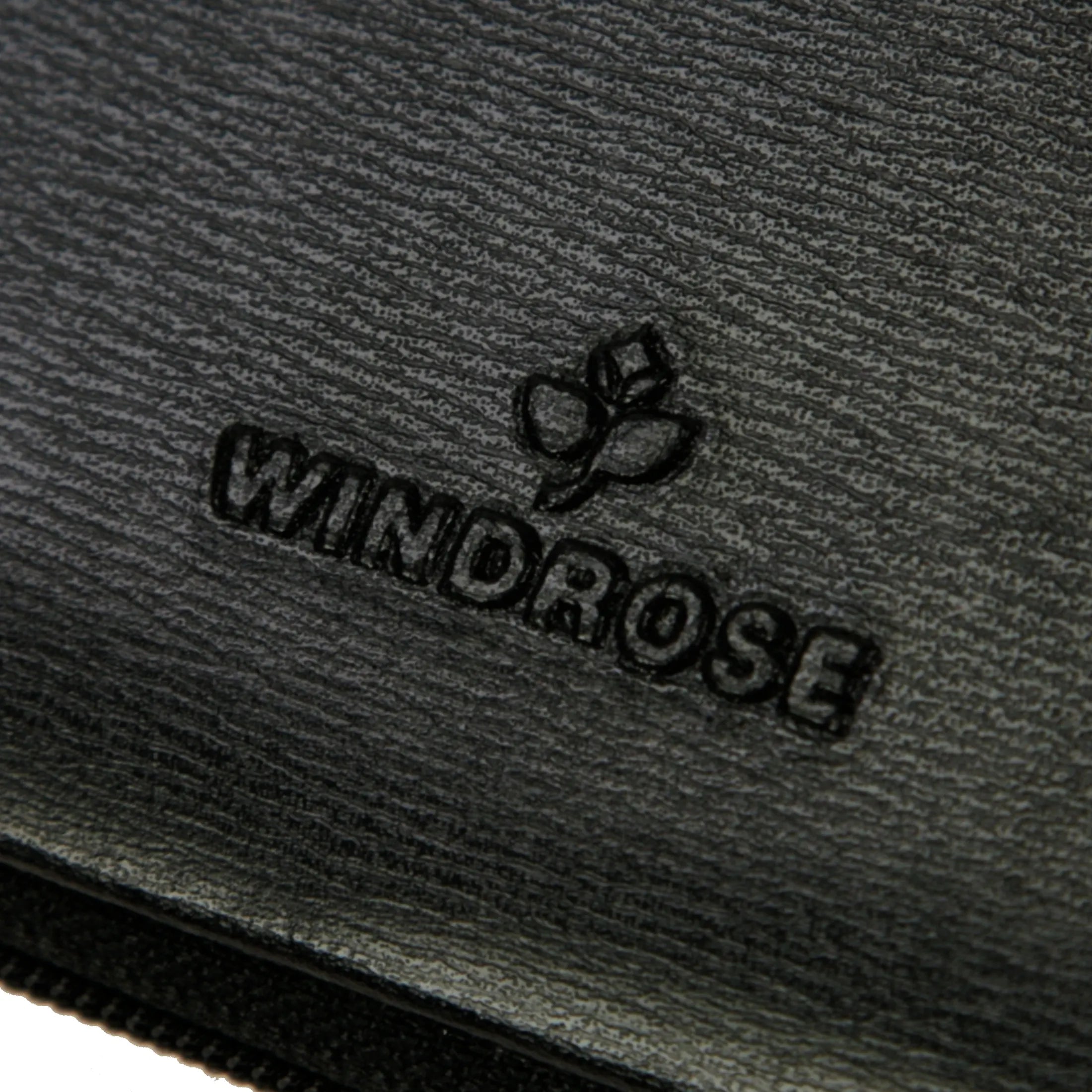 Windrose Ambiance Manicure Reißverschlussetui aus Leder - schwarz