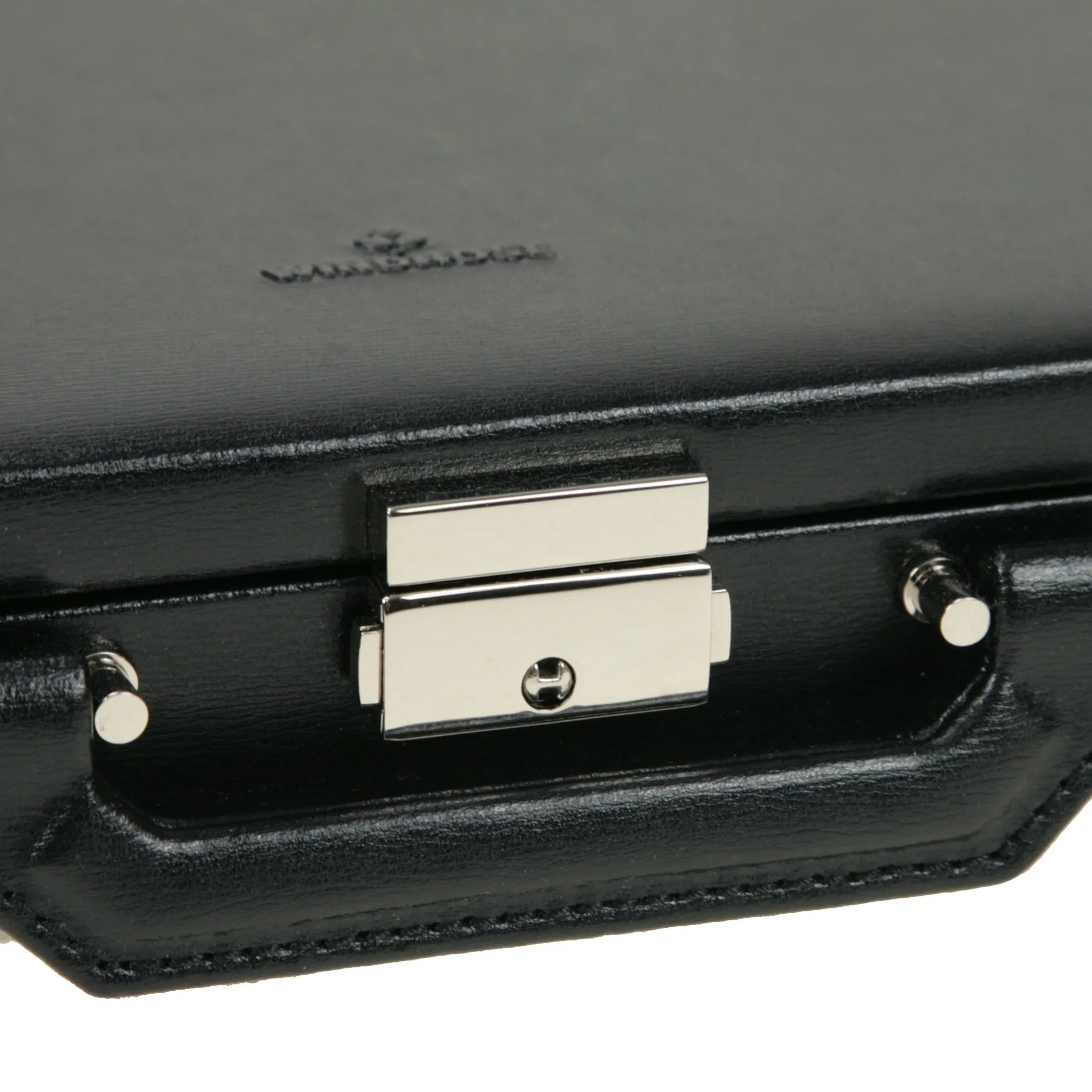 Windrose Ambiance Safekoffer für Ringe aus Leder - schwarz