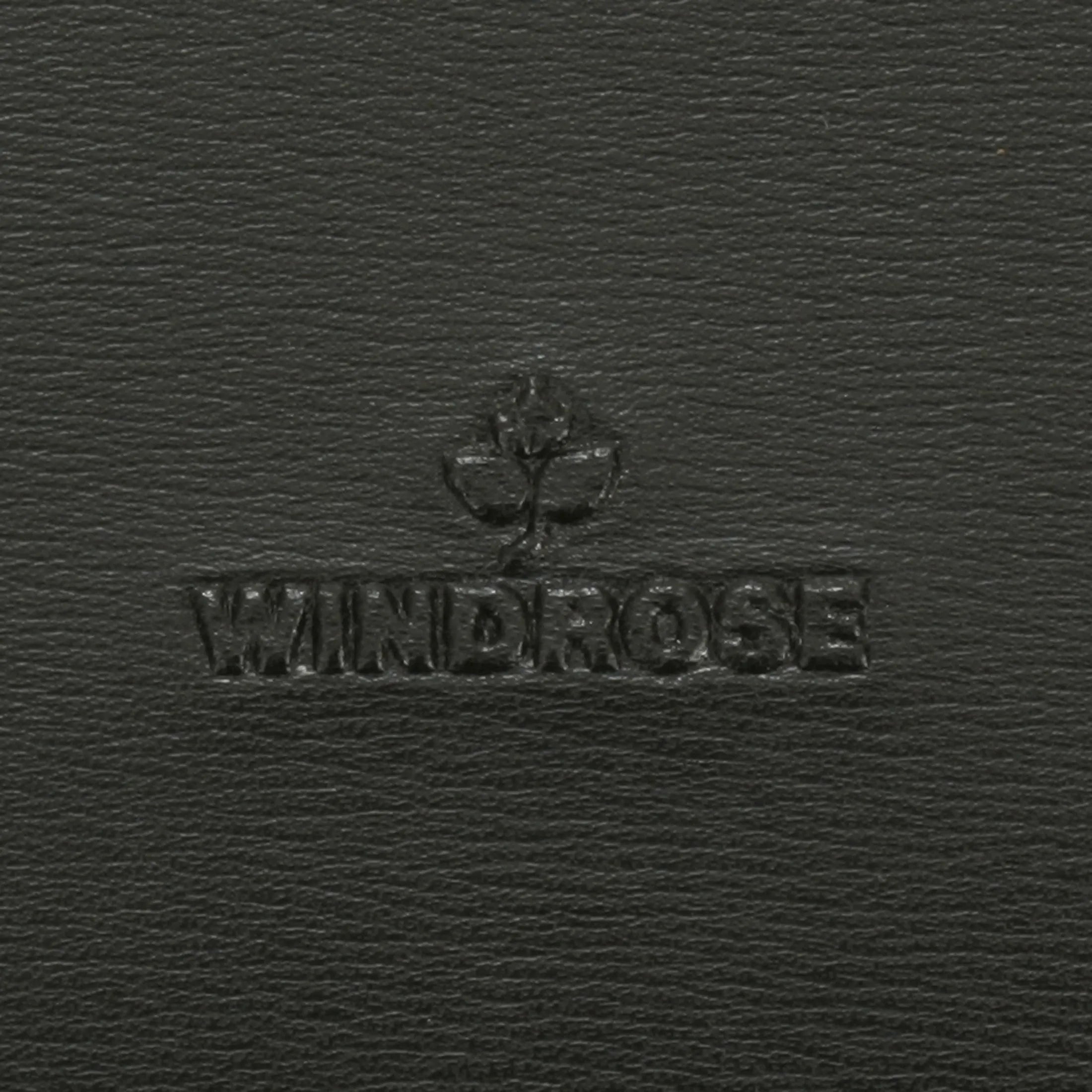 Windrose Ambiance Schmuckkoffer / Uhrenkoffer 3 Etagen aus Leder - schwarz