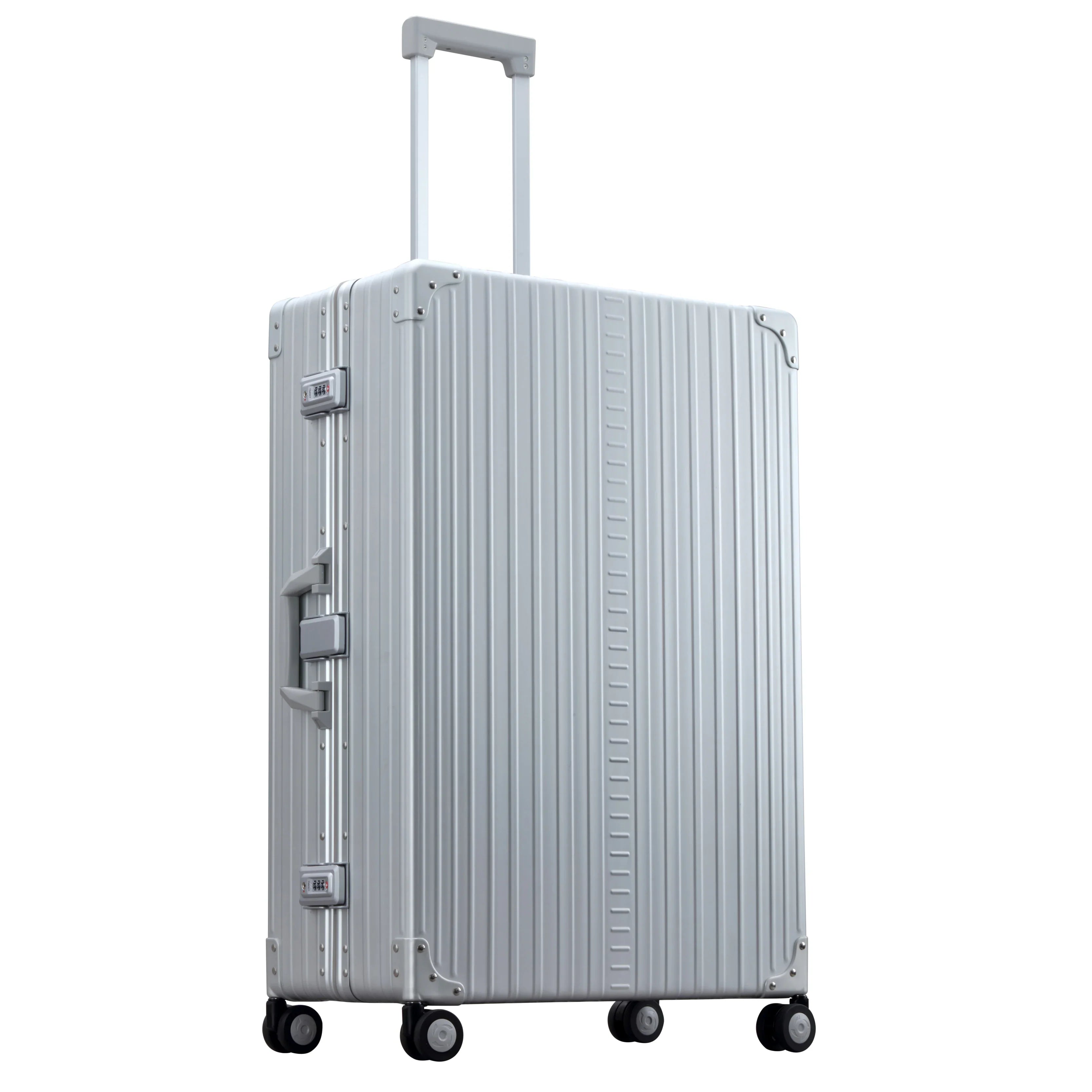 Aleon Macro Traveler Plus 32 Zoll 4-Rollen Trolley 81 cm - Platinum