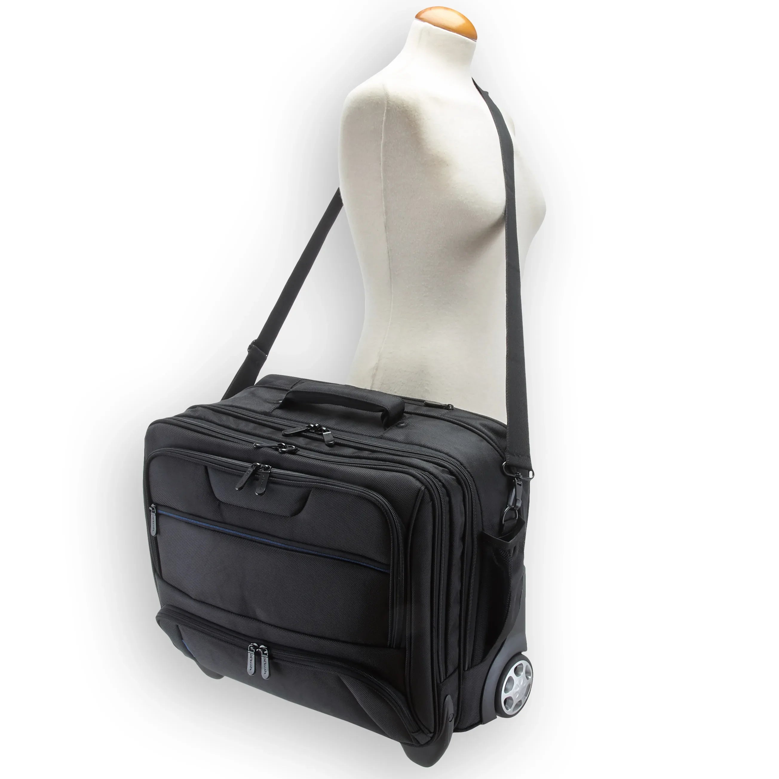 Dermata Business Mobile Office on wheels 42 cm - black
