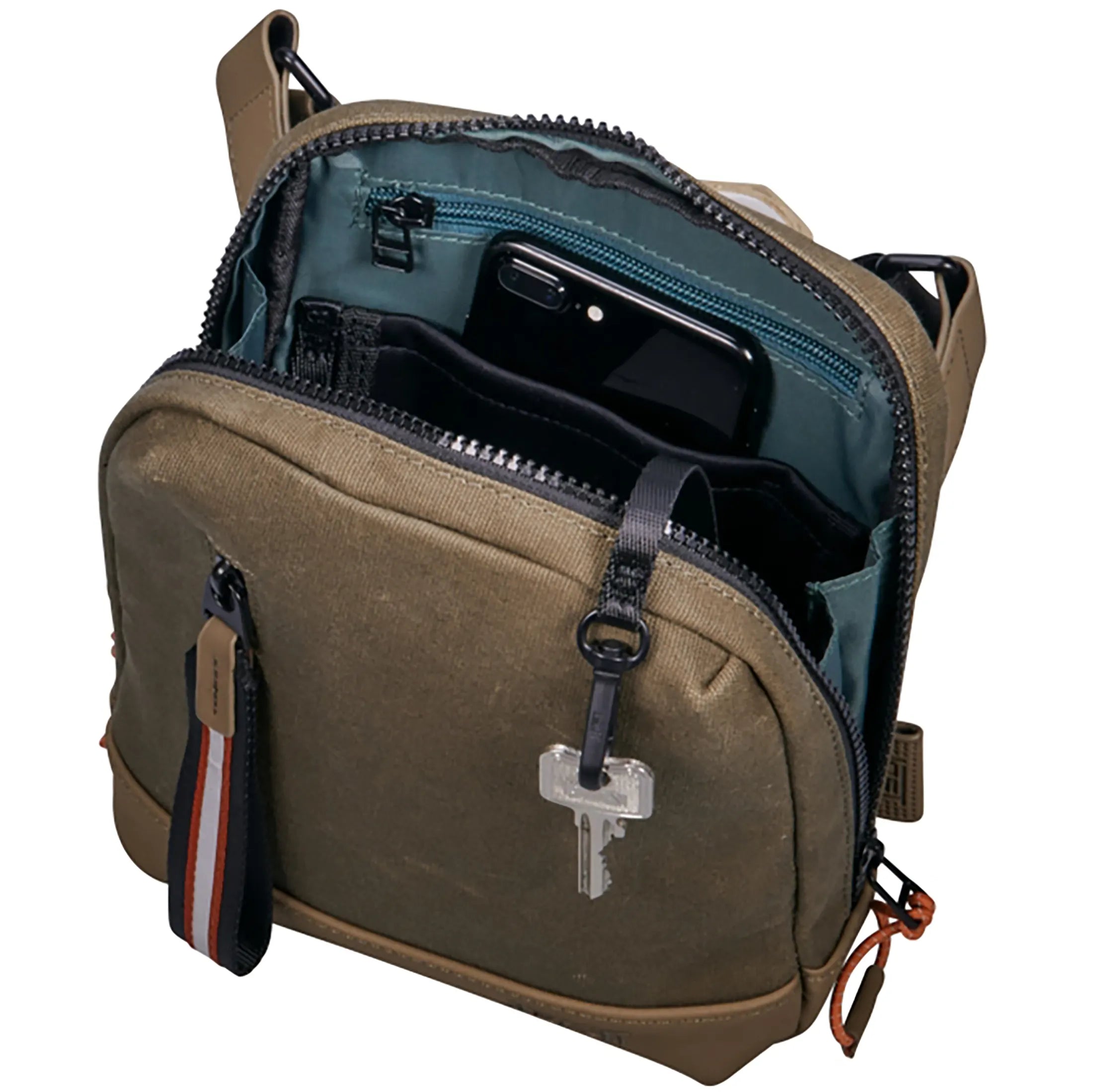 Jost Ystad Umhängetasche 21 cm - olive
