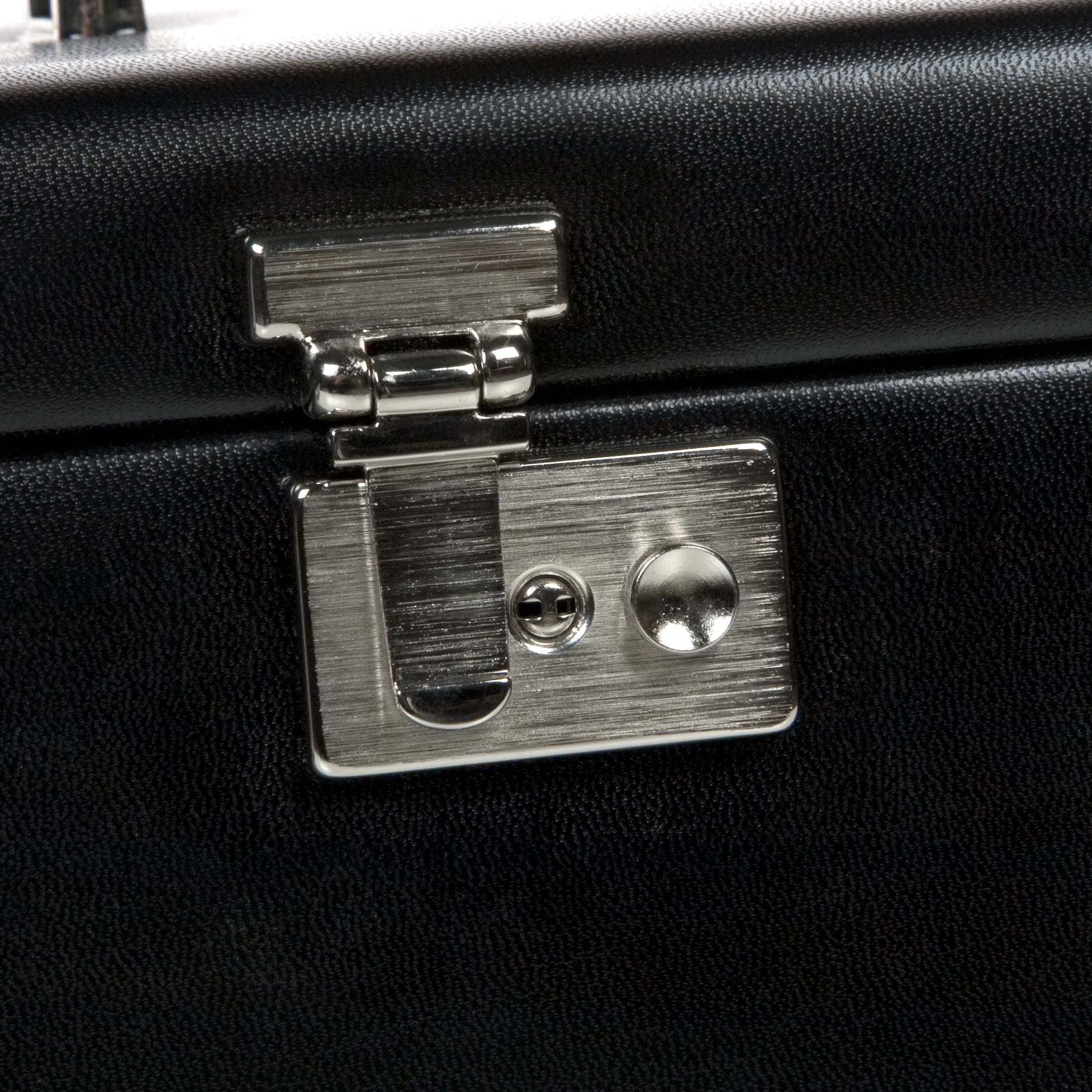Windrose Merino Schmuck-/ Uhrenkoffer mit Schmucktasche 33 cm - schwarz