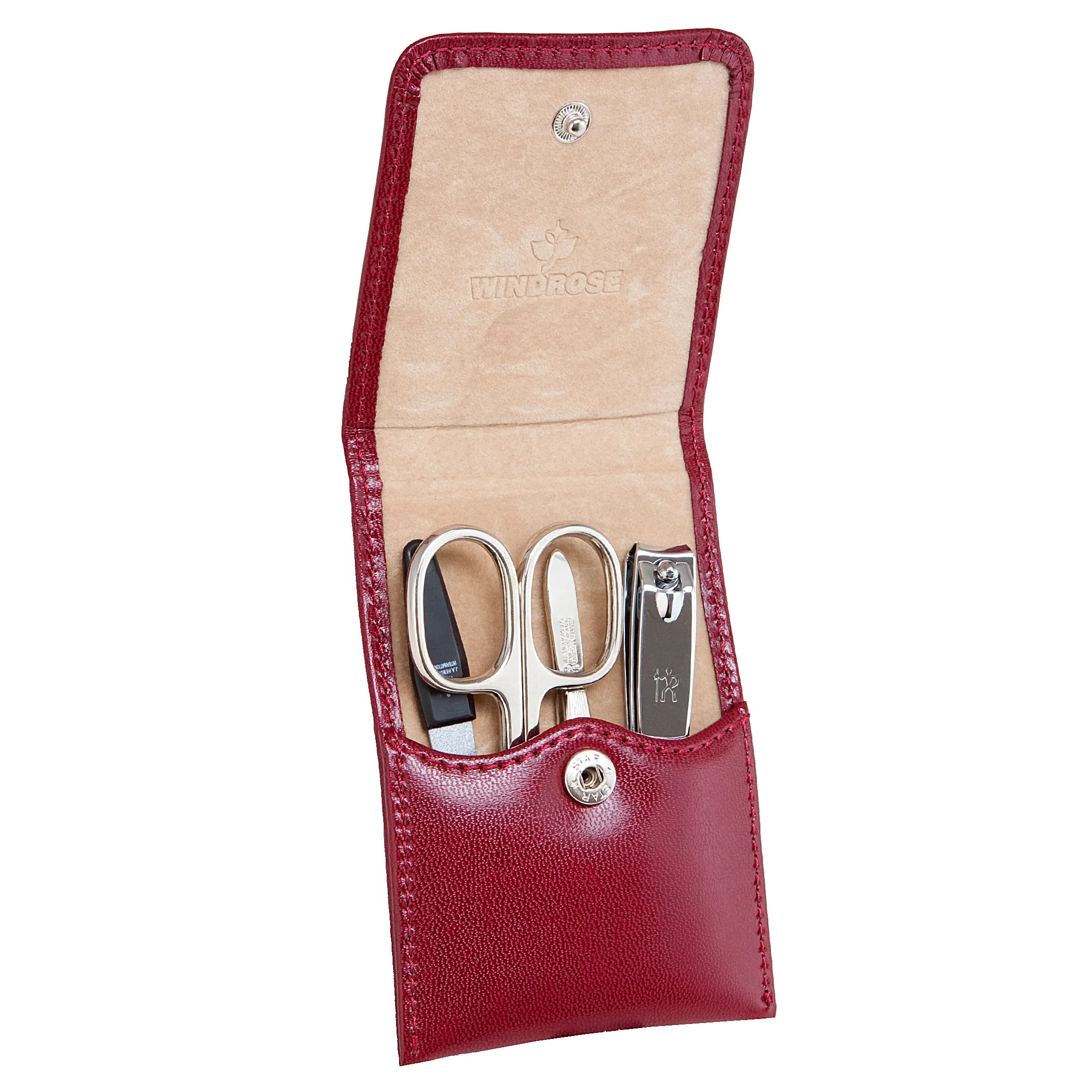 Windrose Merino Pocket Manicure - red