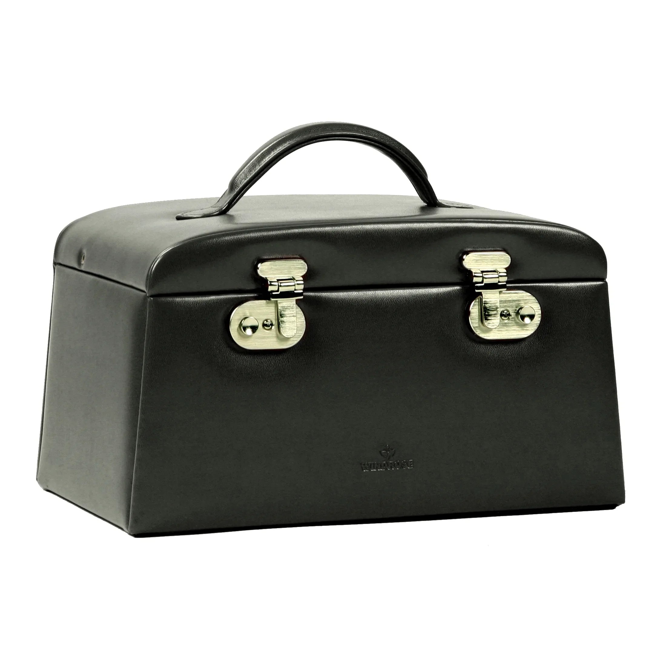 Windrose Merino Large Jewelry Case 4 Levels 29 cm - black