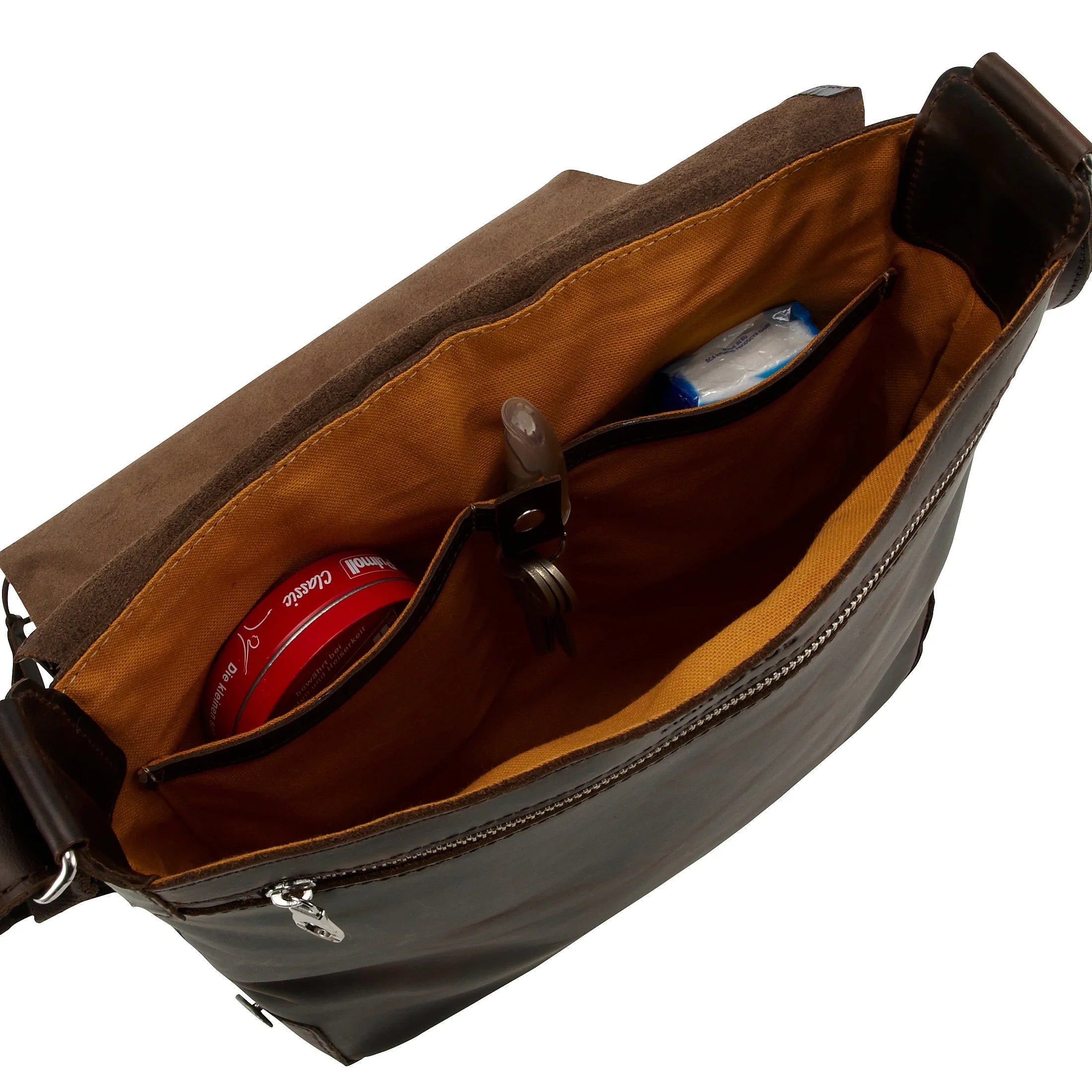 Harolds Jil Umhängetasche aus Leder 29 cm - cognac