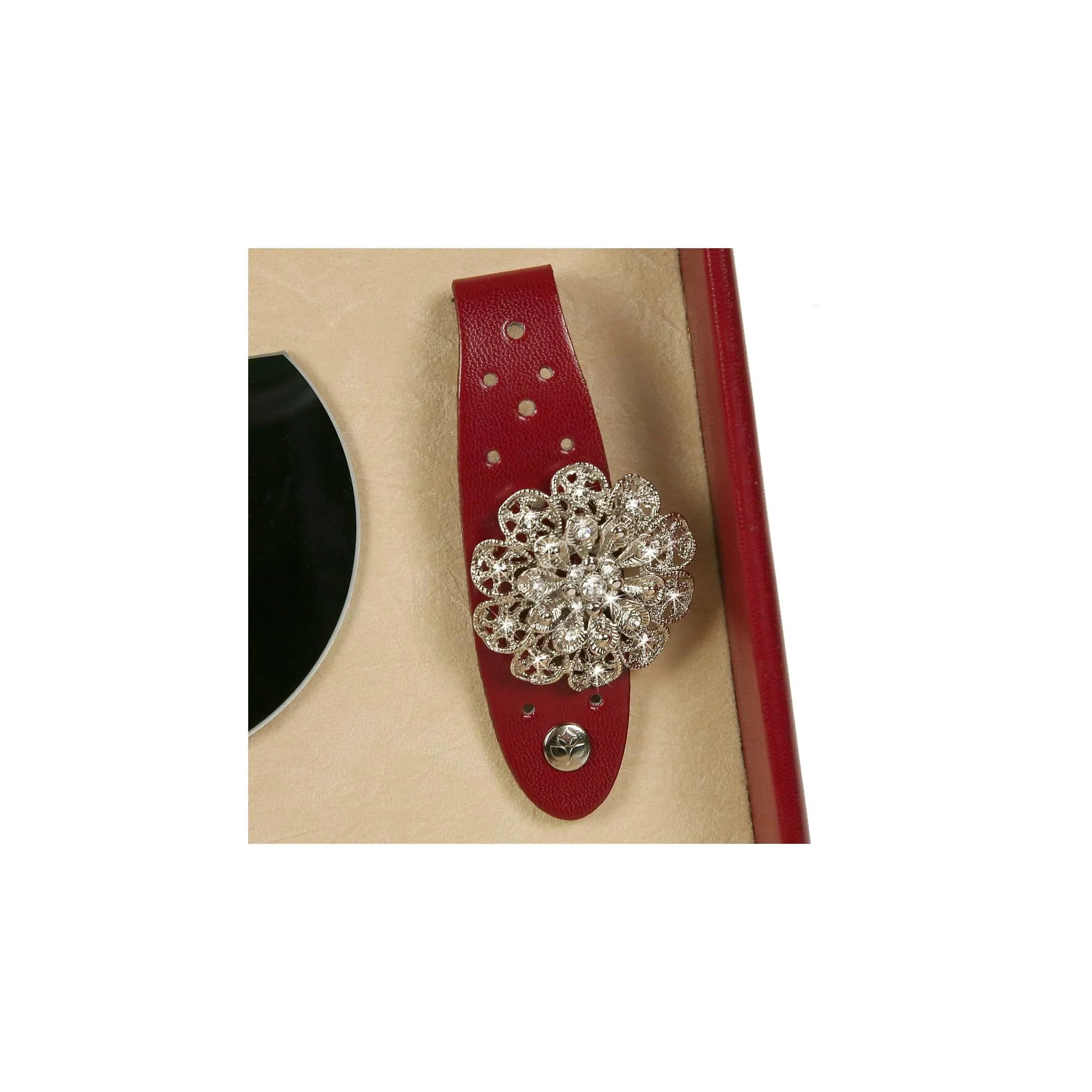 Windrose Merino Schmuckkoffer mit Schmucktasche 26 cm - rot