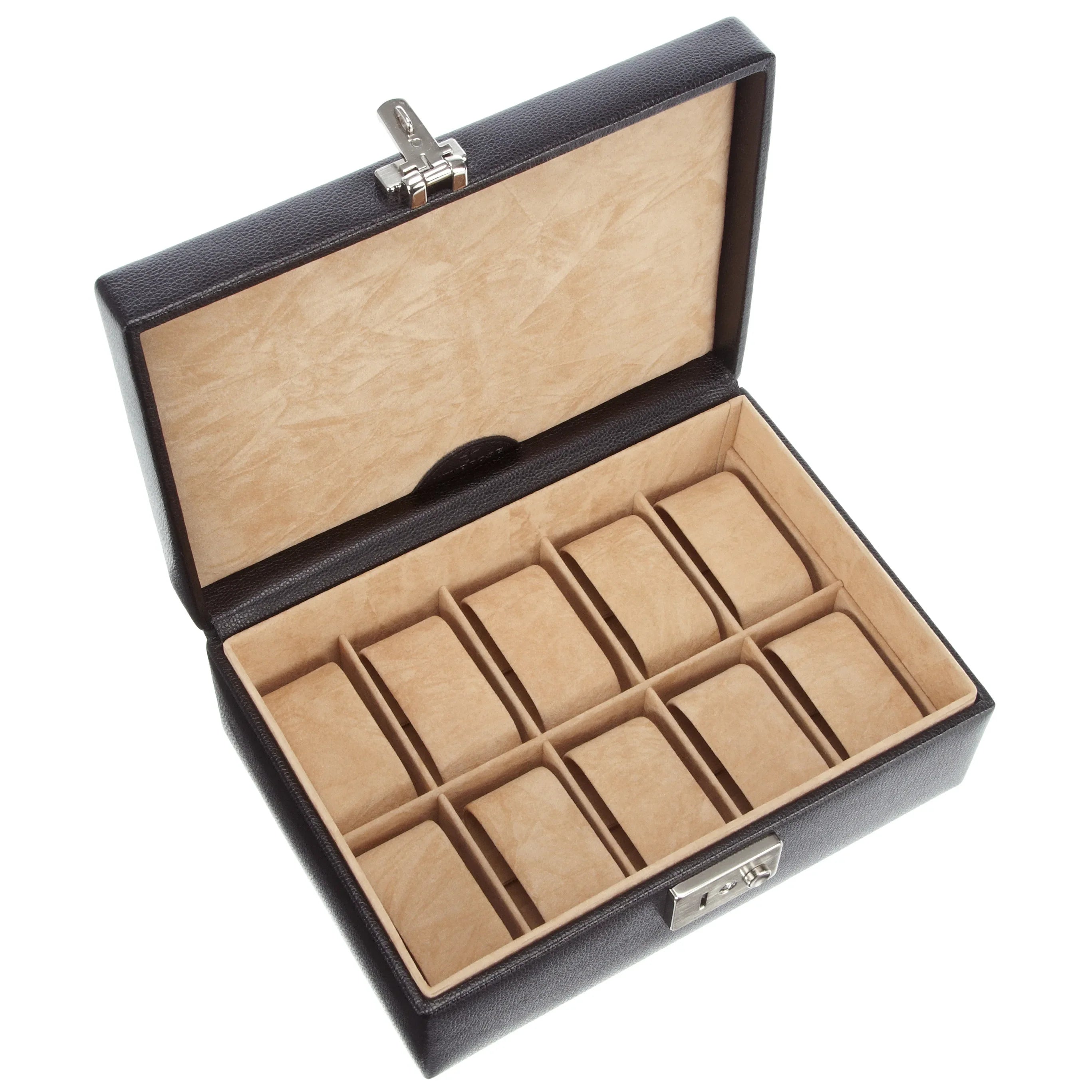Windrose Beluga watch case for 10 watches 24 cm - black
