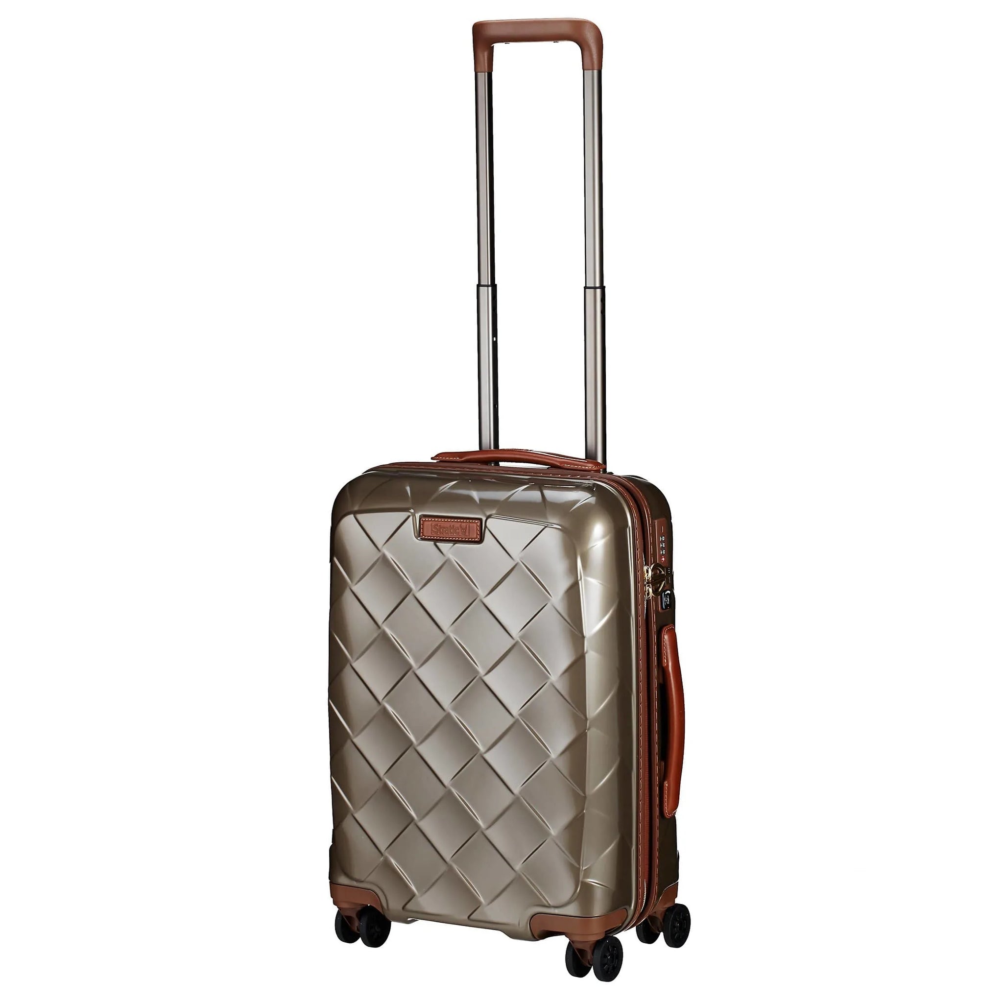 55 board champagne Leather & - More 4-wheel trolley cm Stratic