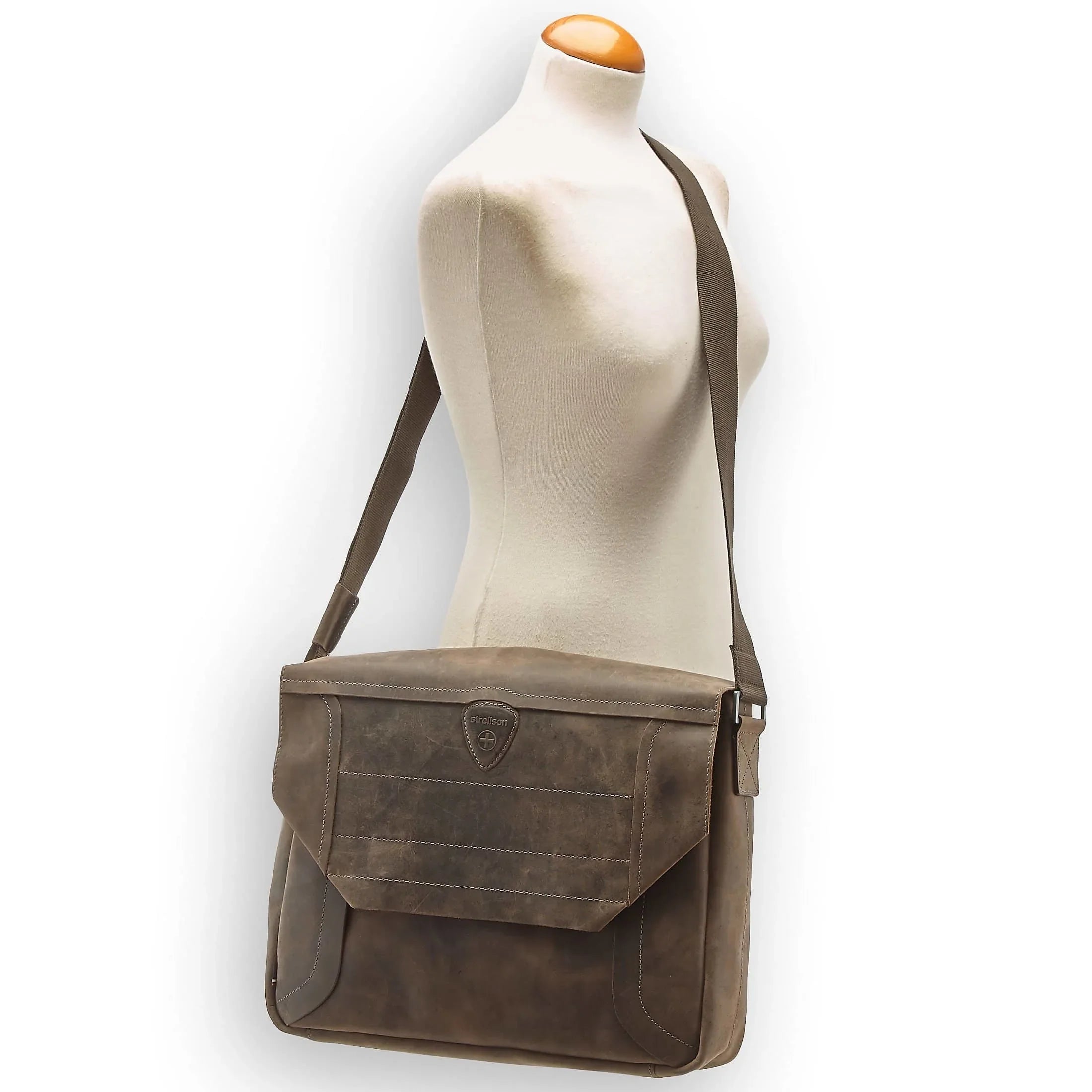 Strellson Hunter Messenger LHF 39 cm - dark brown