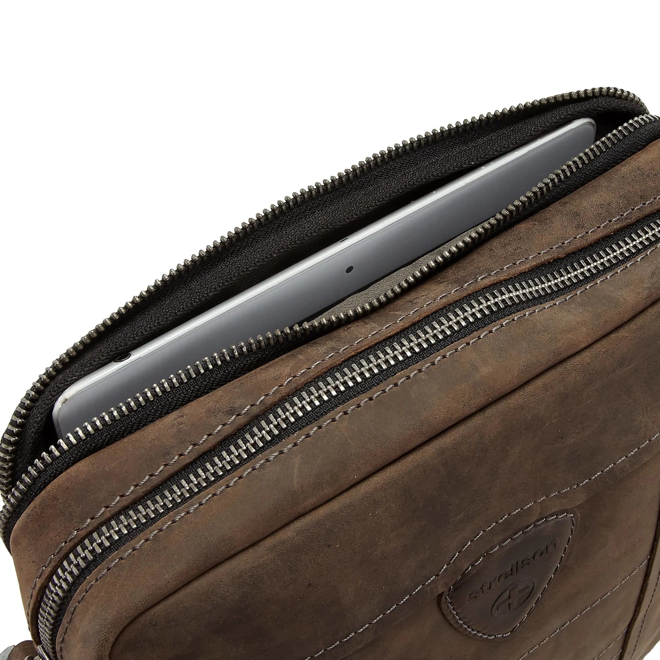 Strellson Hunter shoulder bag SVZ 28 cm - dark brown