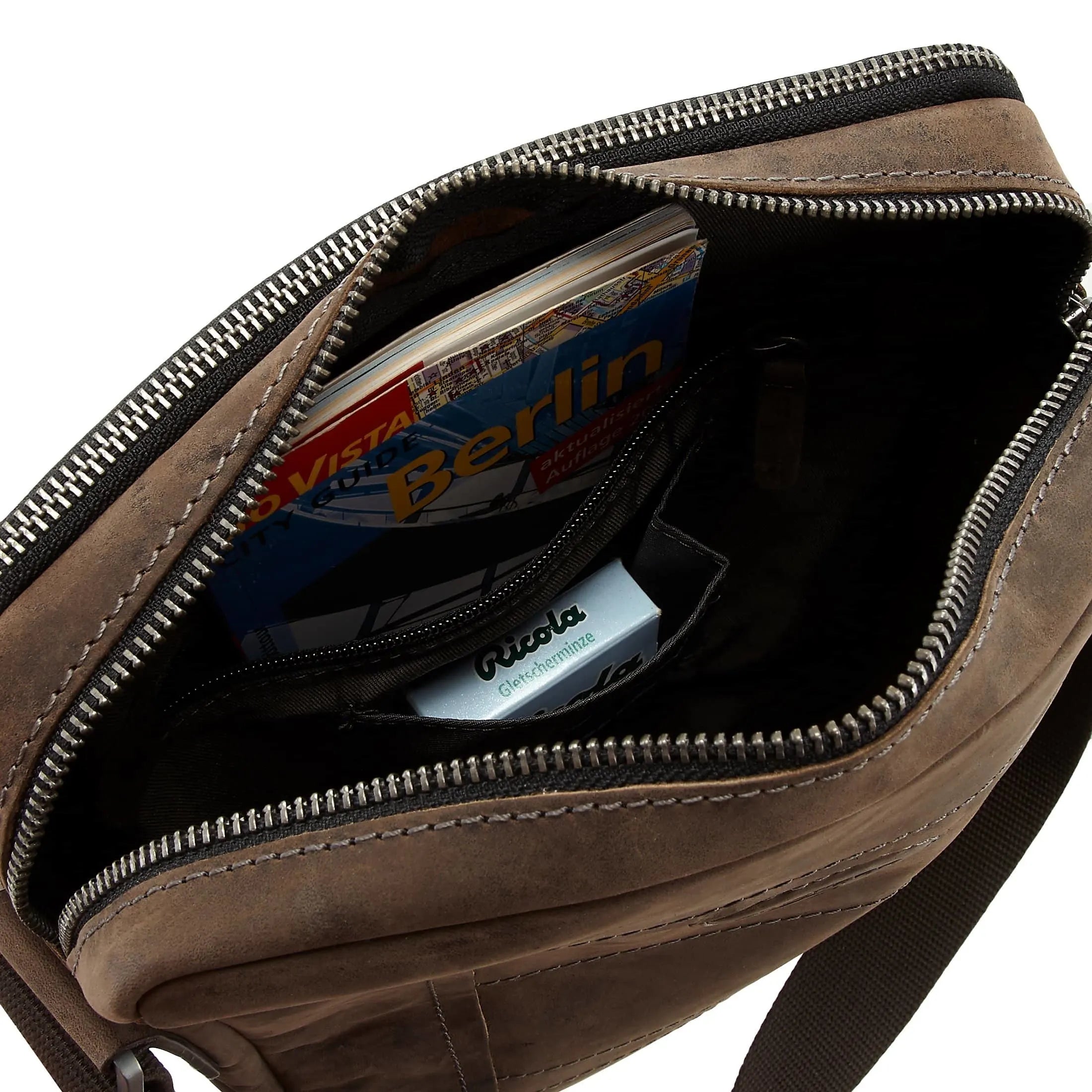 Strellson Hunter shoulder bag SVZ 28 cm - dark brown