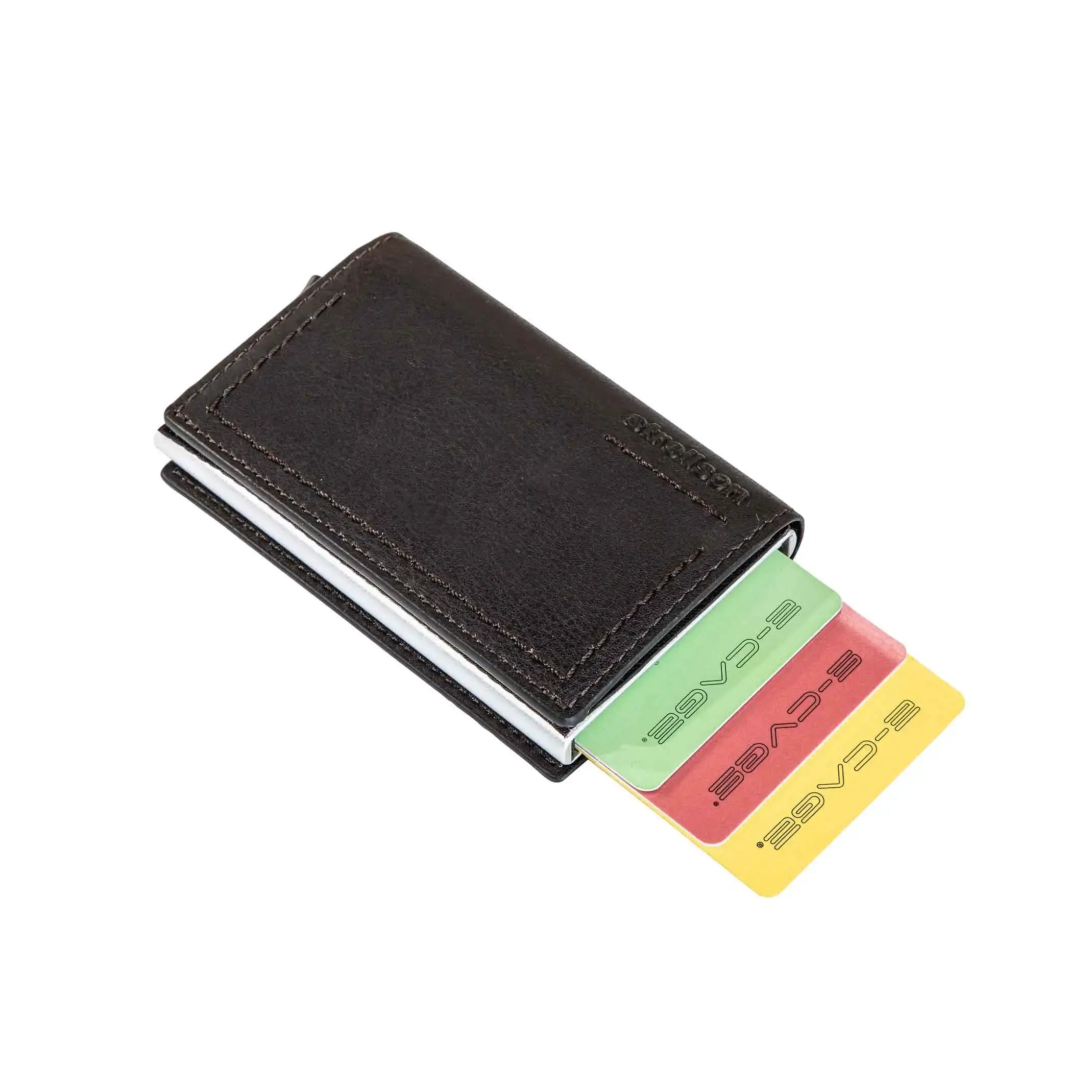 Strellson Norton C-One E-Cage SV8 wallet 10 cm - Dark Brown