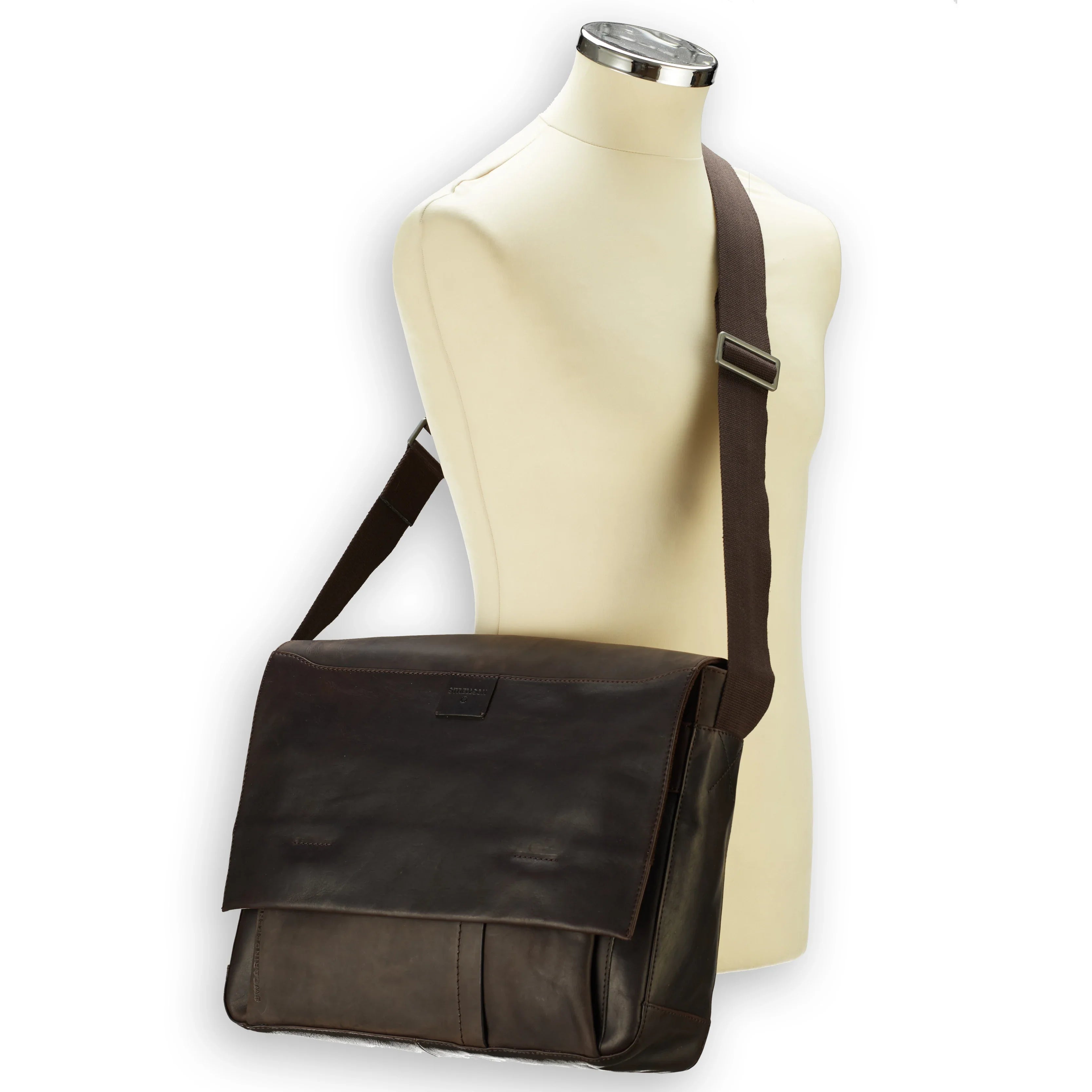 Strellson Brick Lane Jeremy Messenger LHF 41 cm - Dark Brown