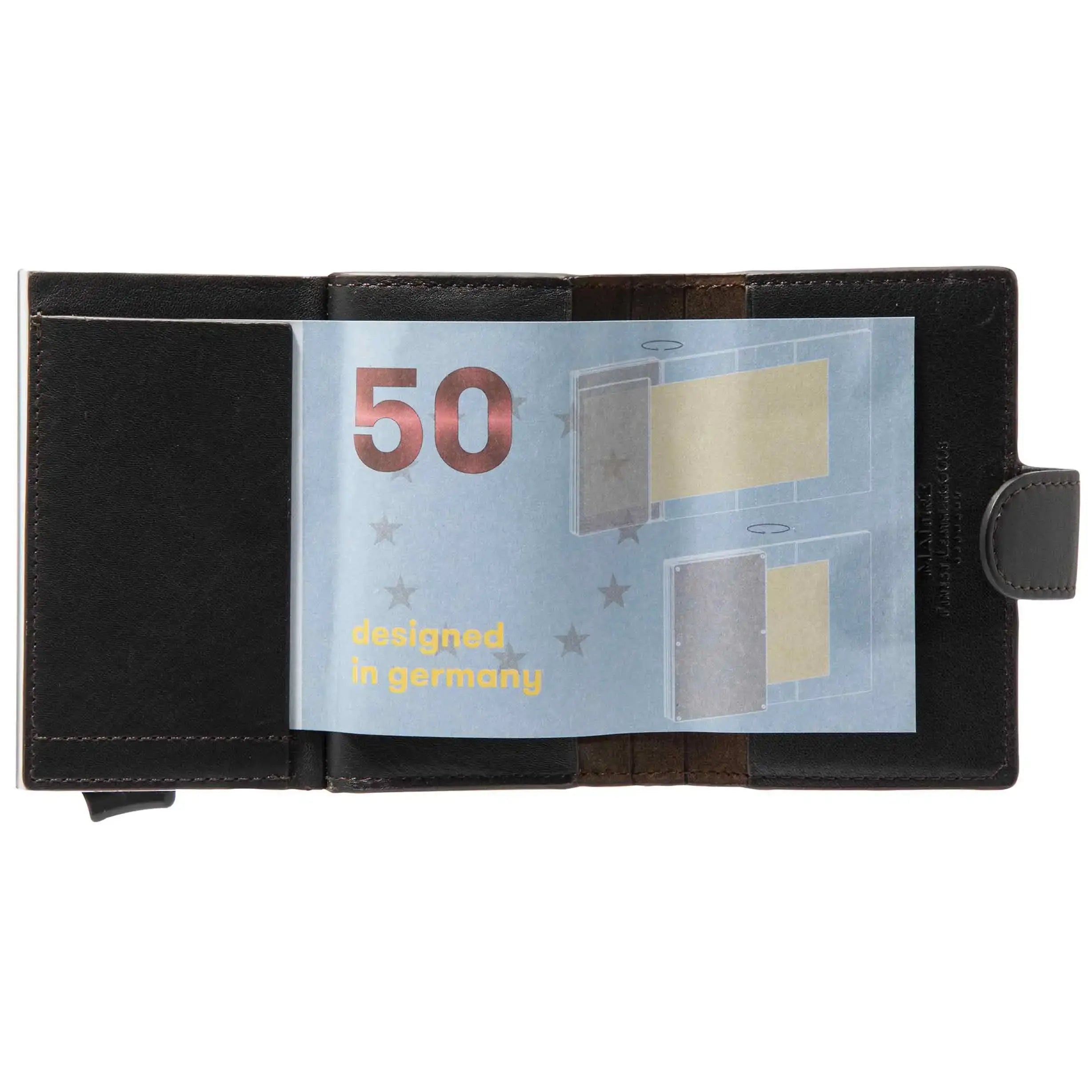 Maitre Bundenbach C-Two E-Cage SV8 Geldbörse 10 cm - Dark Brown
