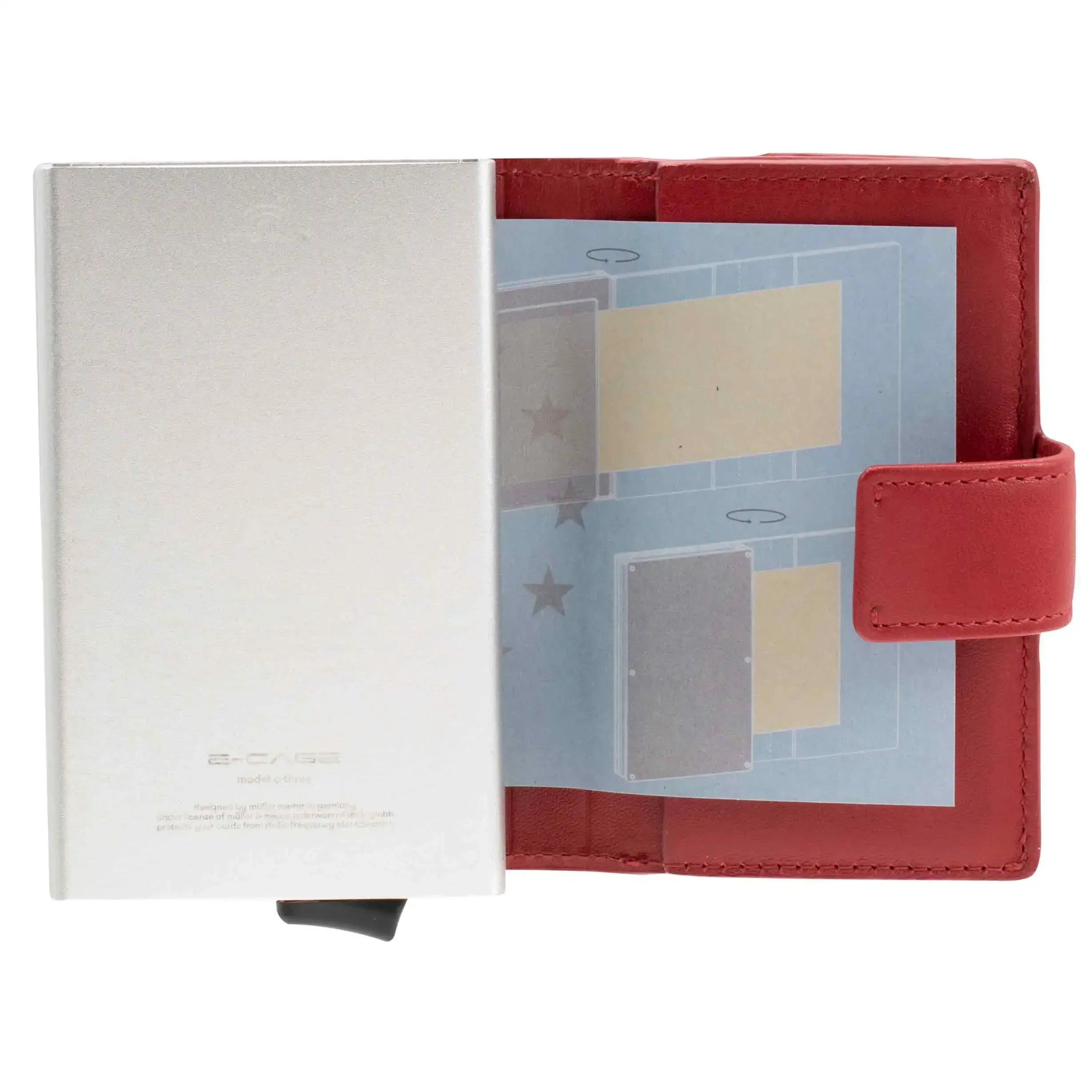 Maitre F3 C-Three E-Cage SV8 Wallet 10 cm - Red