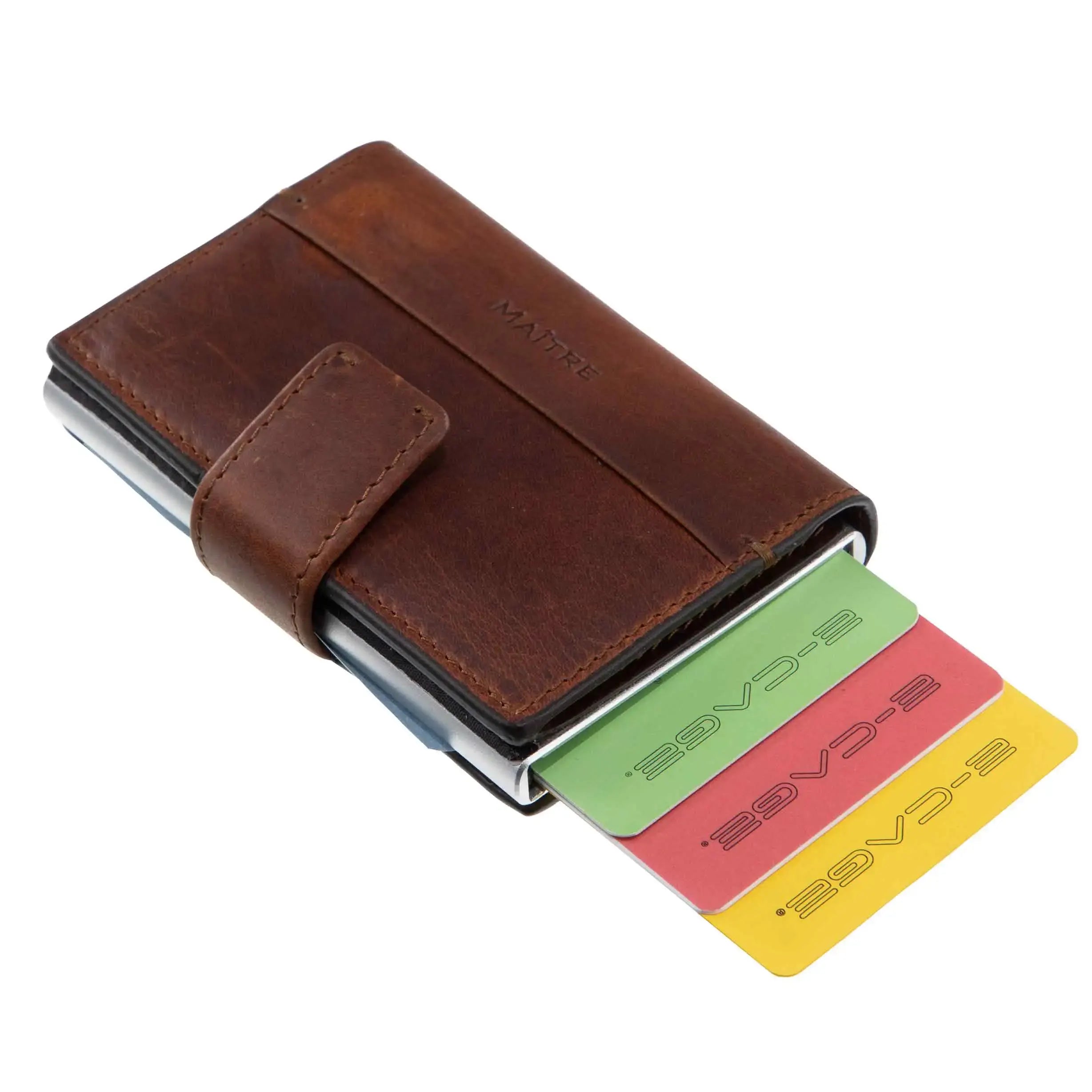 Maitre Birkenfeld C-Two E-Cage SV8 Geldbörse 10 cm - Cognac