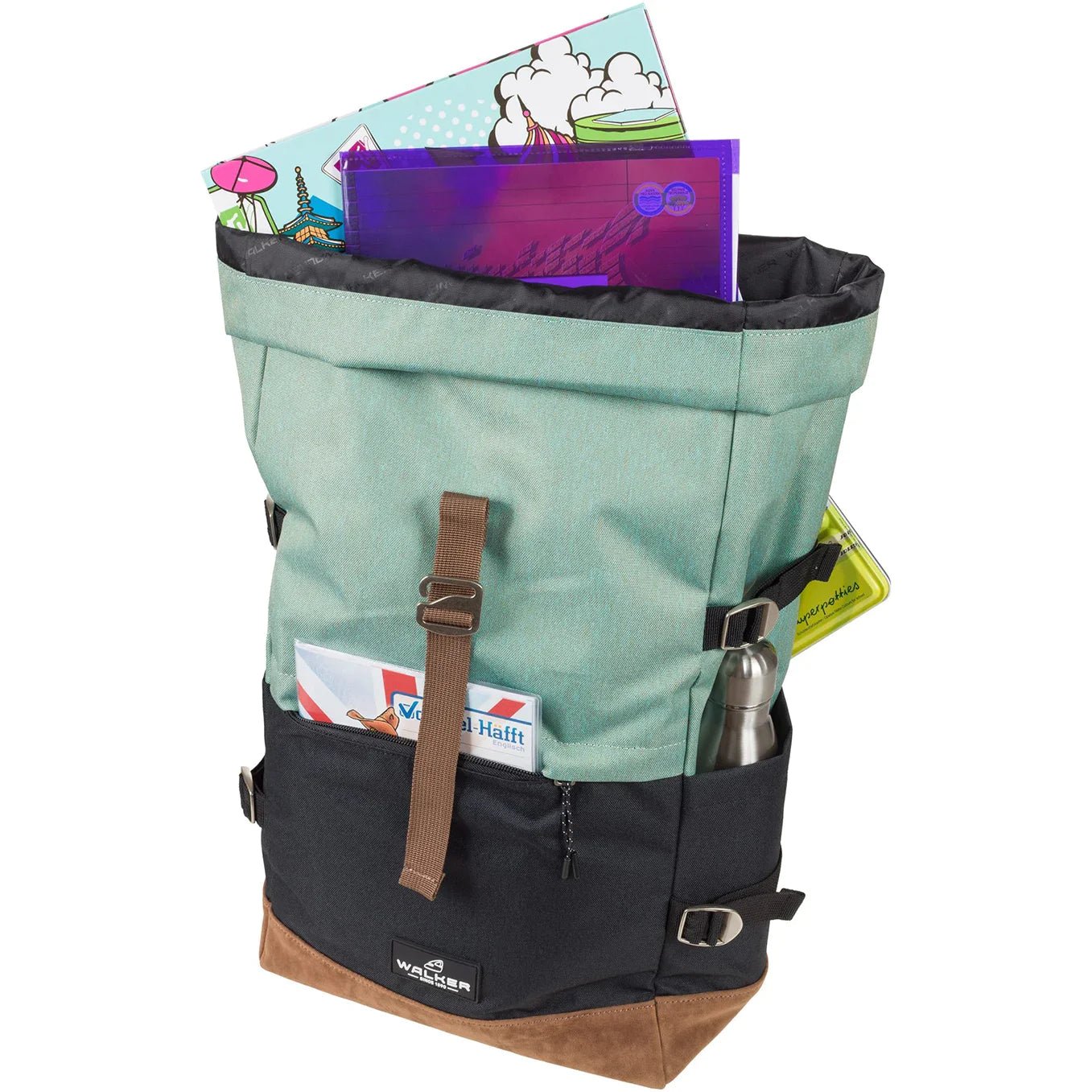 Walker Bags Roll Up Two Rucksack 45 cm - Light Grey/Grey