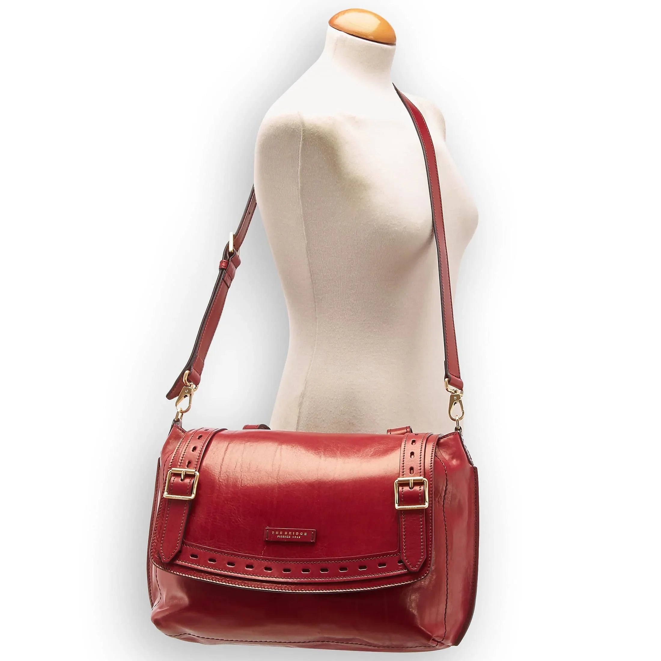 The Bridge Calimala handbag 35 cm - rosso ribes
