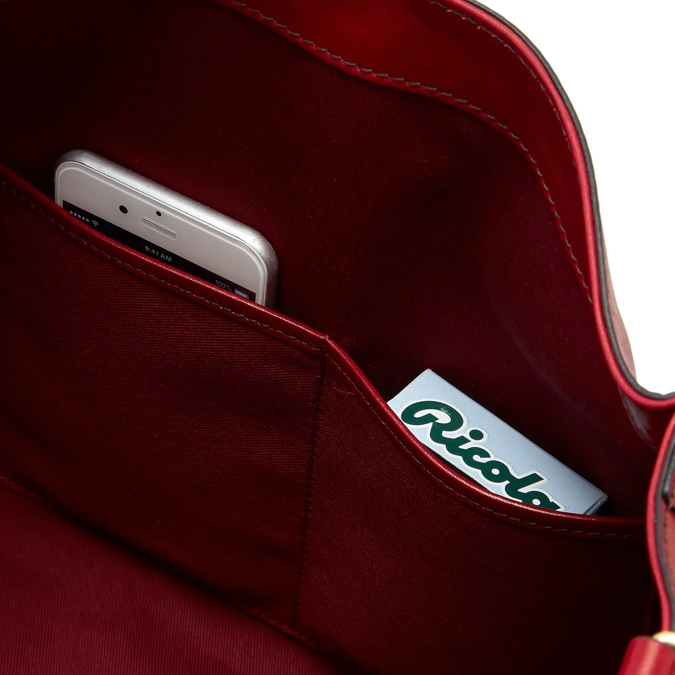 The Bridge Calimala handbag 35 cm - rosso ribes