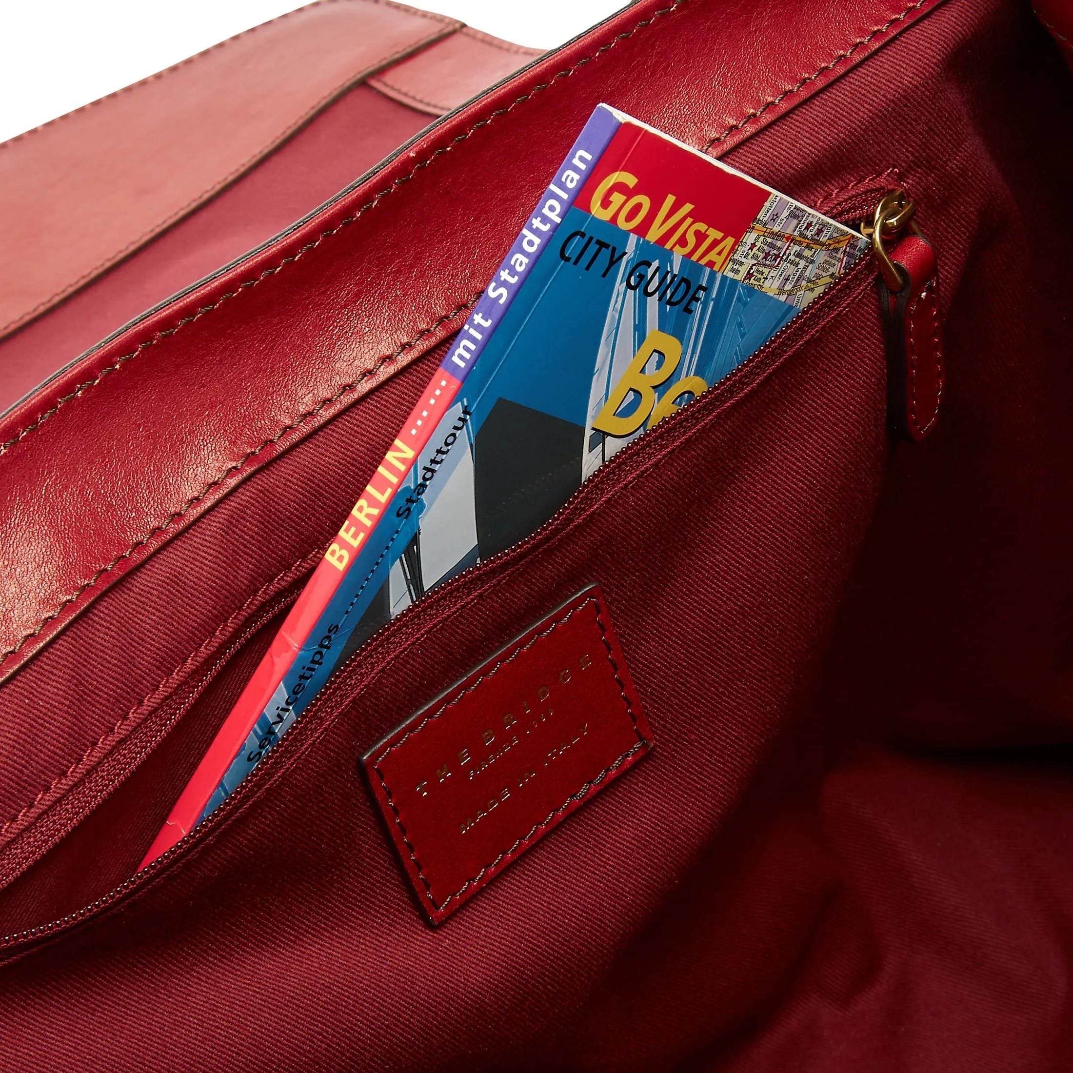 The Bridge Calimala handbag 35 cm - rosso ribes