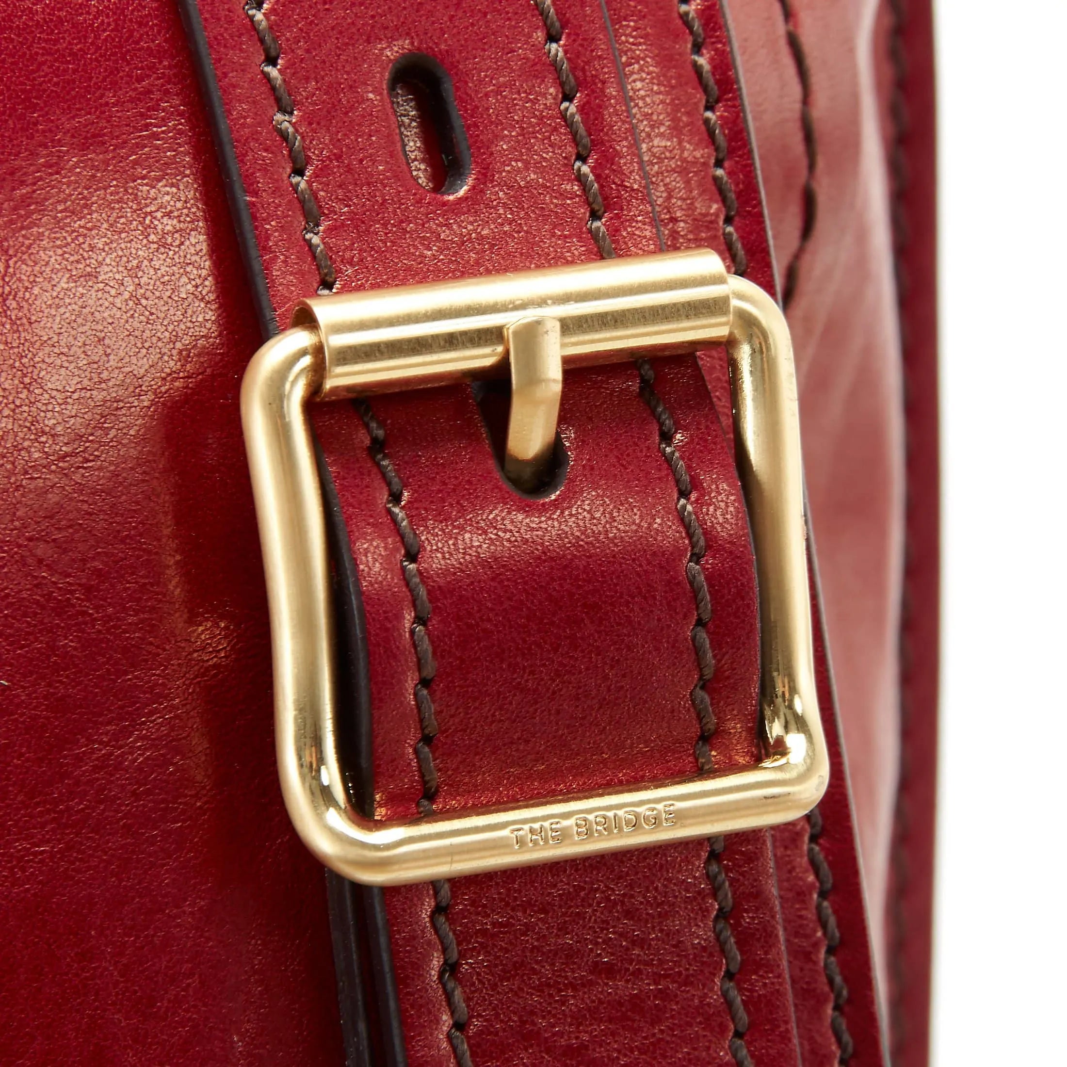 The Bridge Calimala handbag 35 cm - rosso ribes