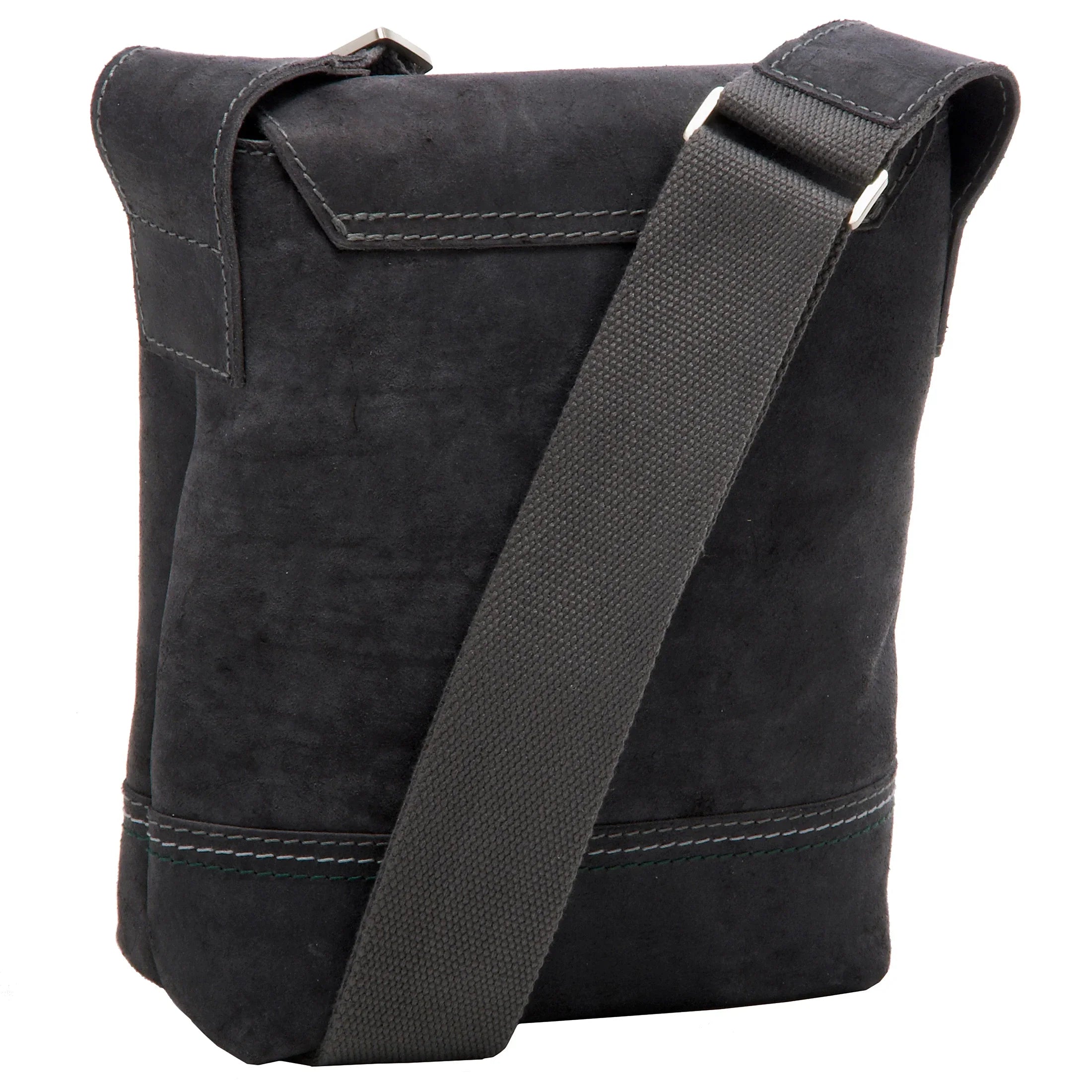 Bugatti Kensington leather shoulder bag 27 cm - anthracite