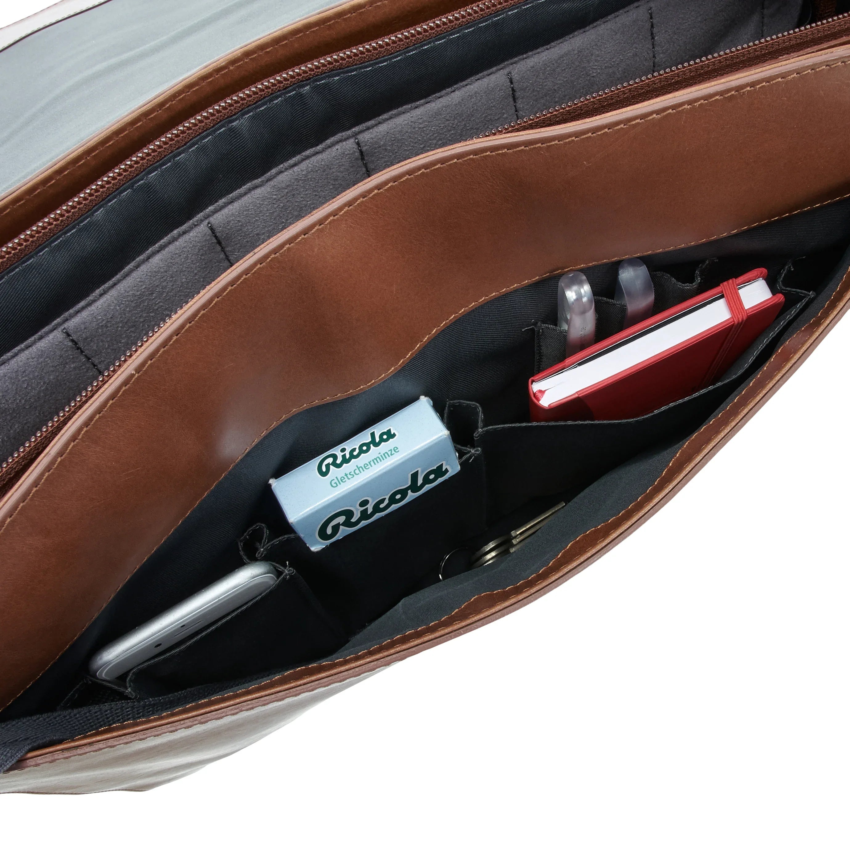 Jost Aarhus Schultertasche 38 cm - cognac