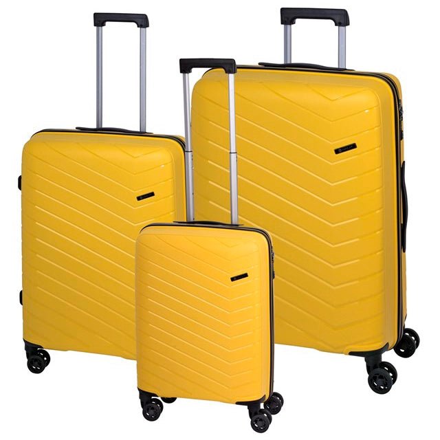 Check In Orlando trolley set 3 pieces. - Yellow