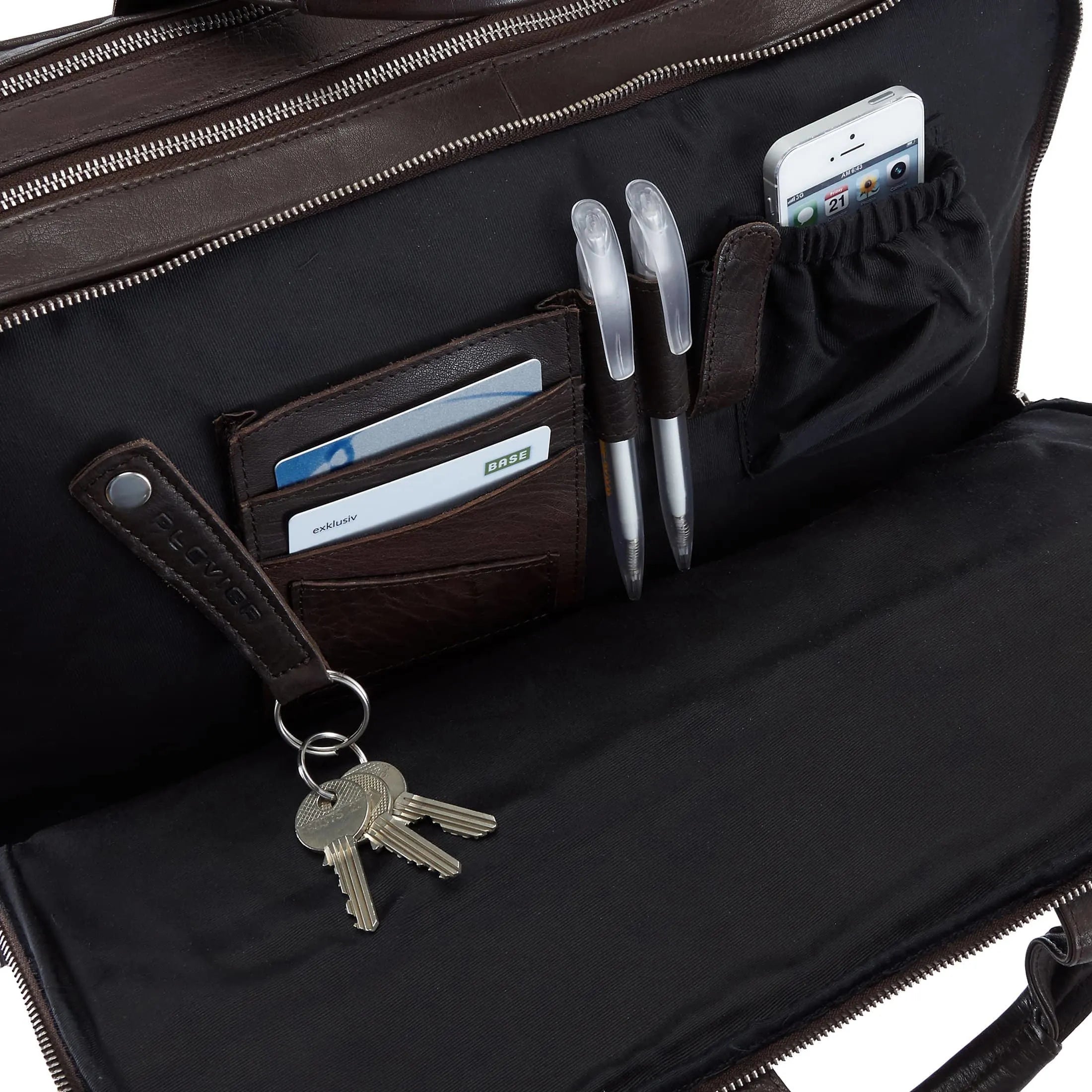 Plevier 600er Serie Aktentasche 39 cm - cognac