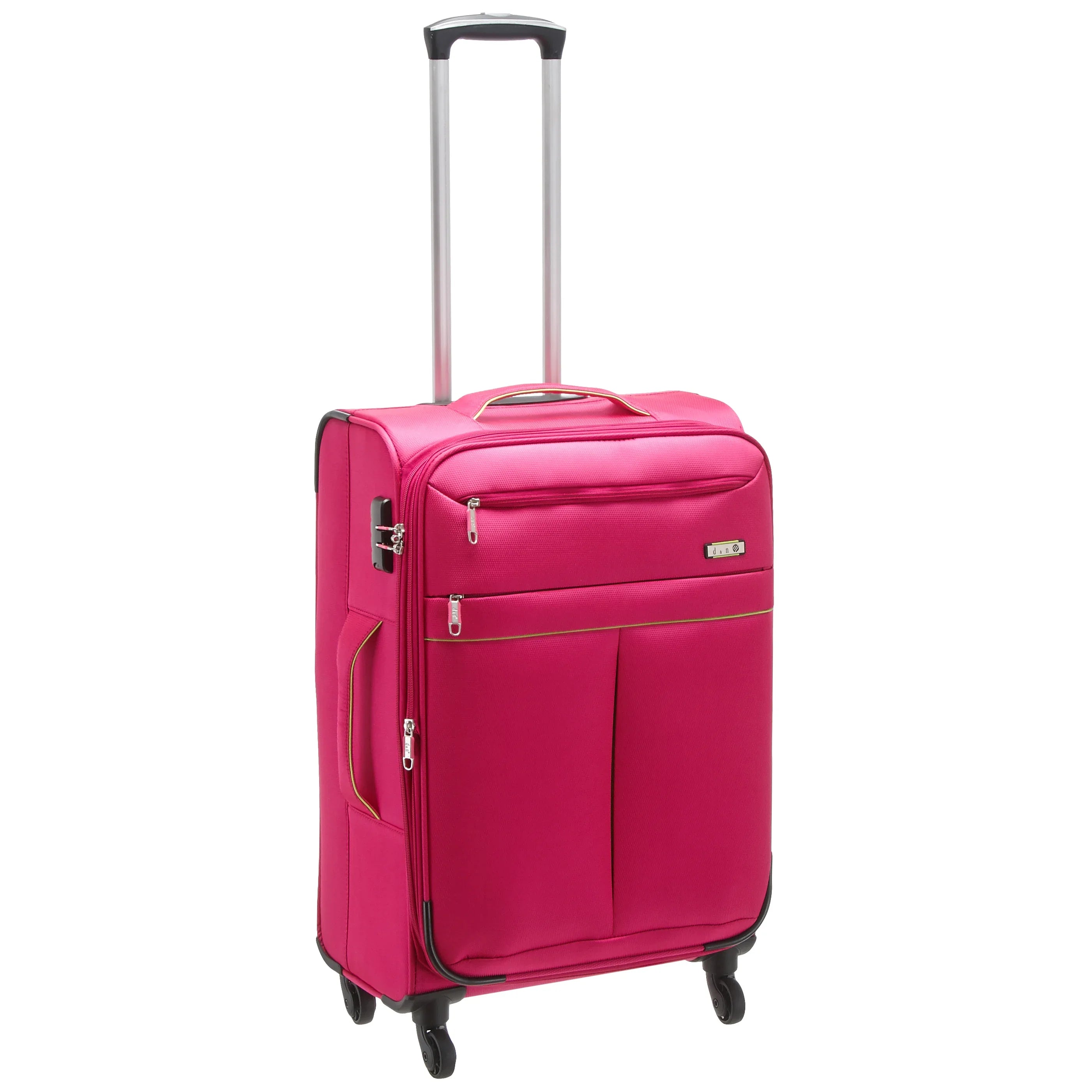 d&n Travel Line 6704 4-wheel trolley 65 cm - pink