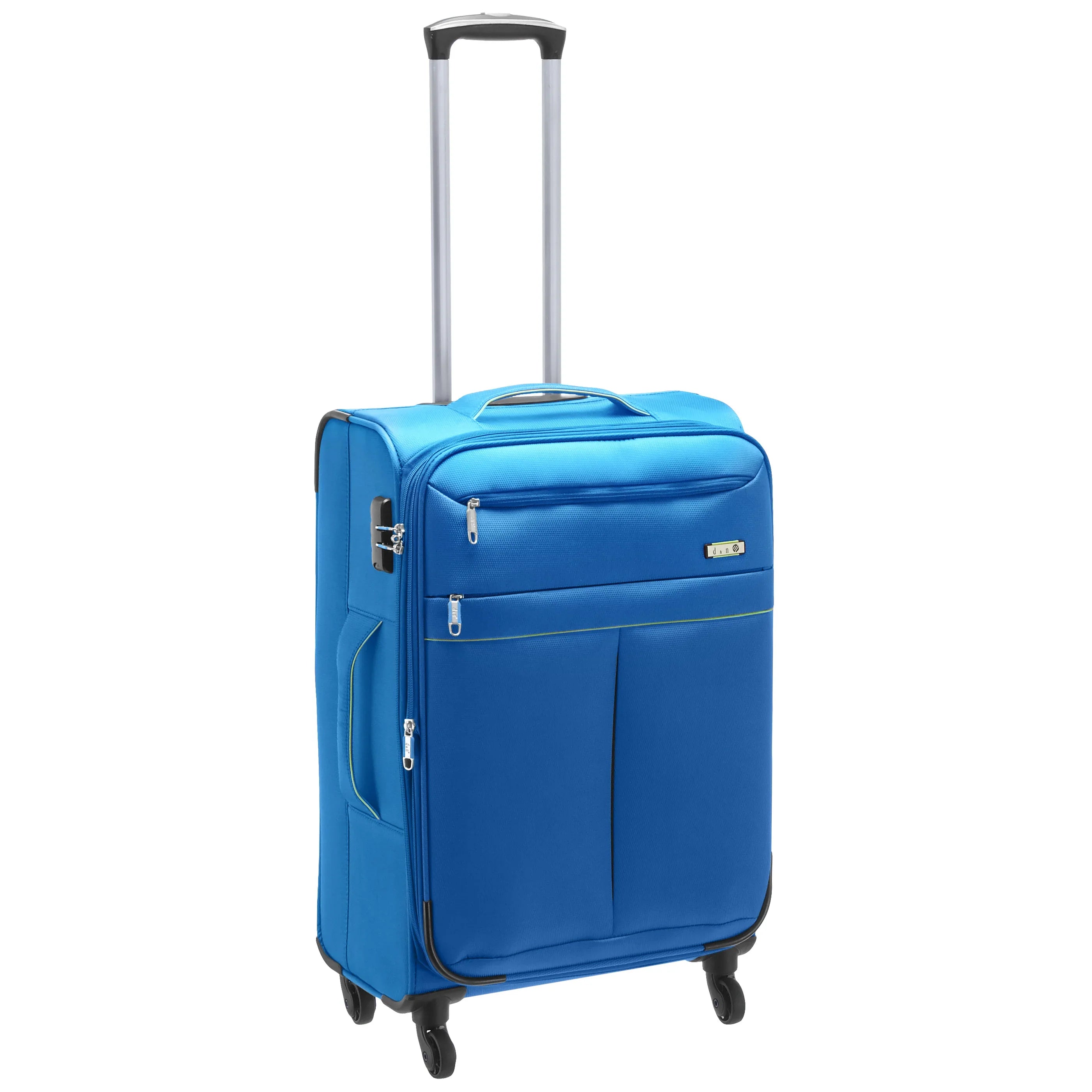d&n Travel Line 6704 4-wheel trolley 65 cm - blue